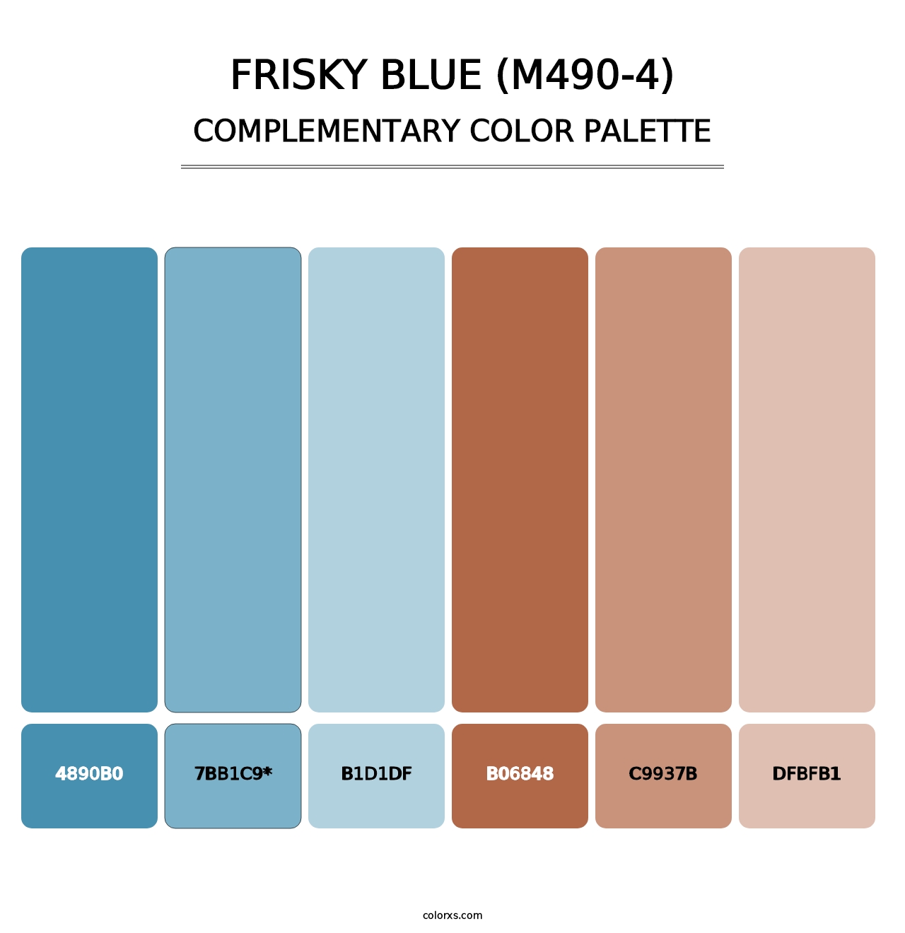 Frisky Blue (M490-4) - Complementary Color Palette
