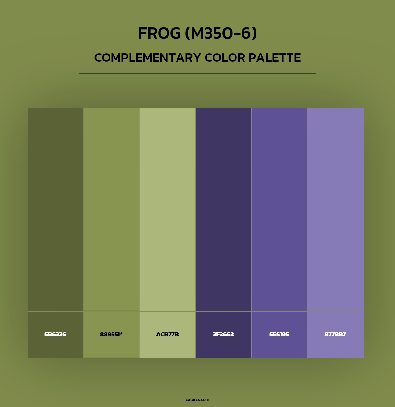 Frog (M350-6) - Complementary Color Palette