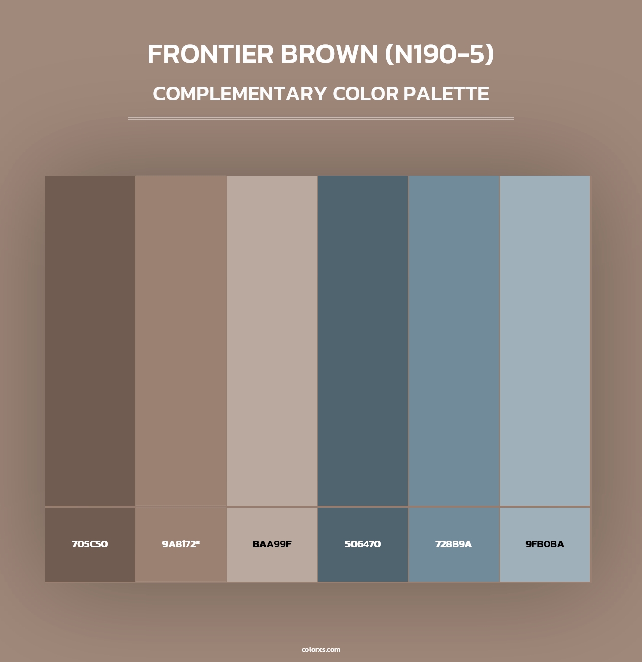Frontier Brown (N190-5) - Complementary Color Palette