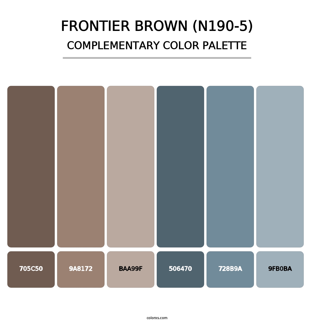 Frontier Brown (N190-5) - Complementary Color Palette
