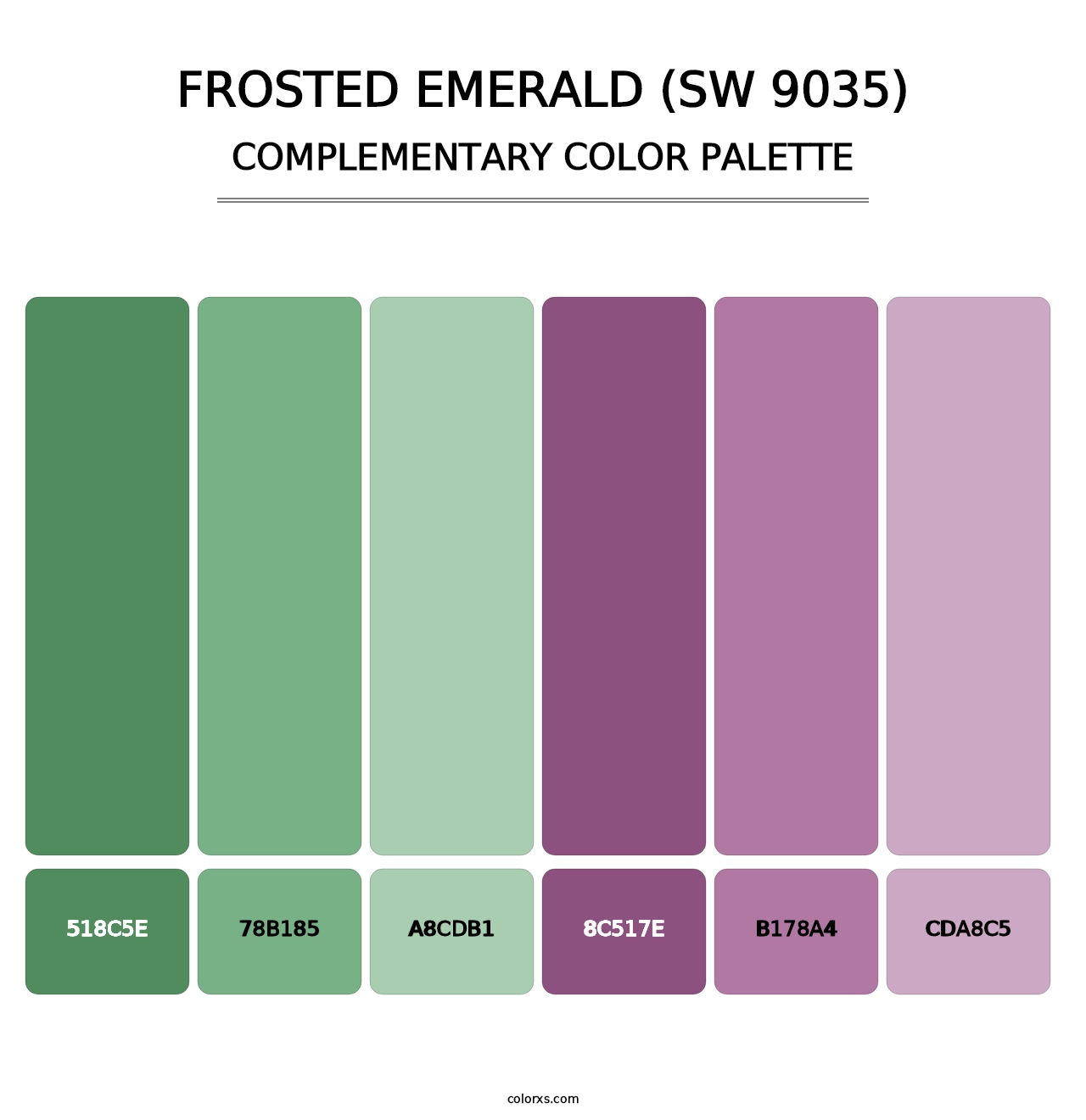 Frosted Emerald (SW 9035) - Complementary Color Palette