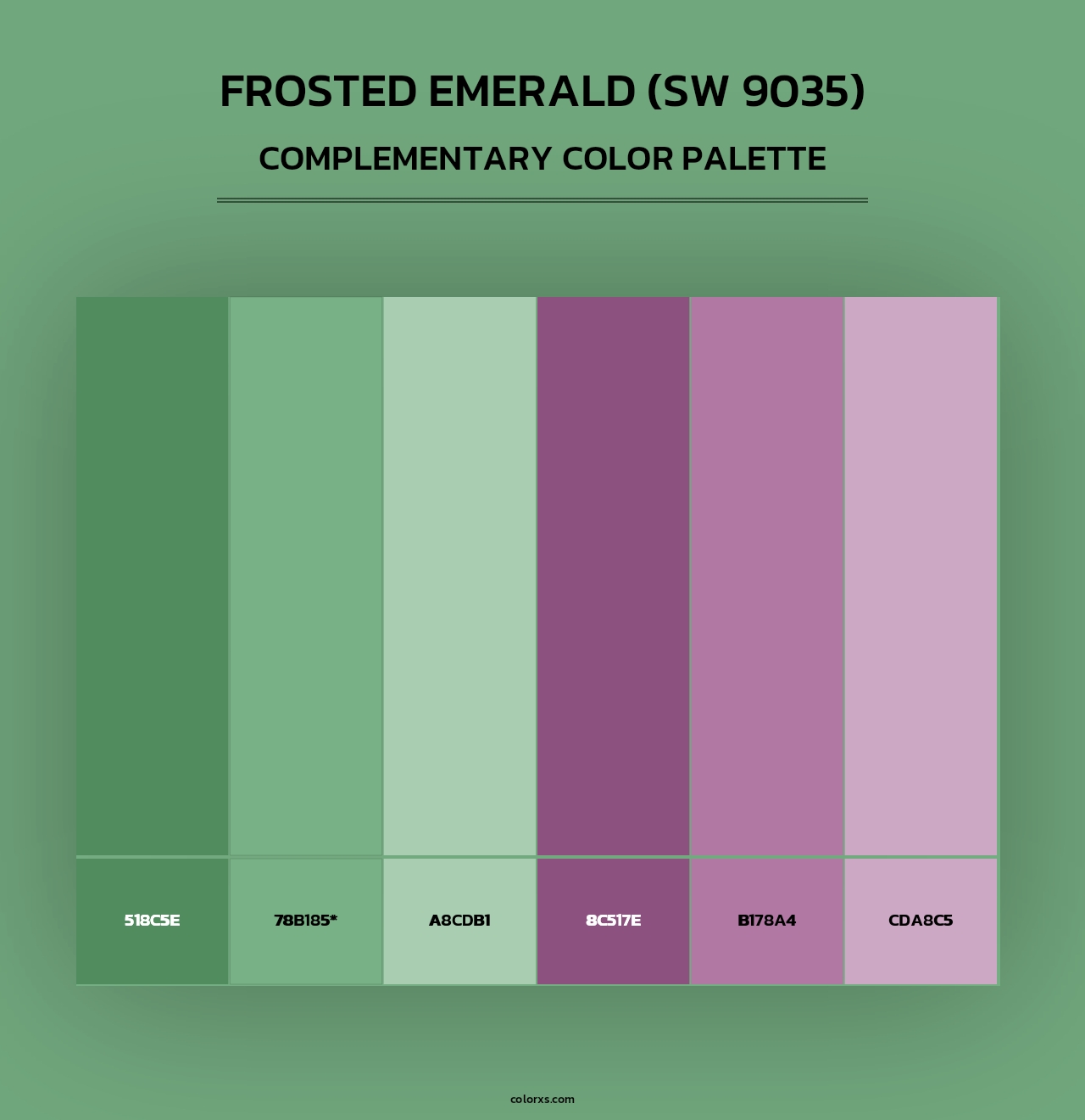 Frosted Emerald (SW 9035) - Complementary Color Palette