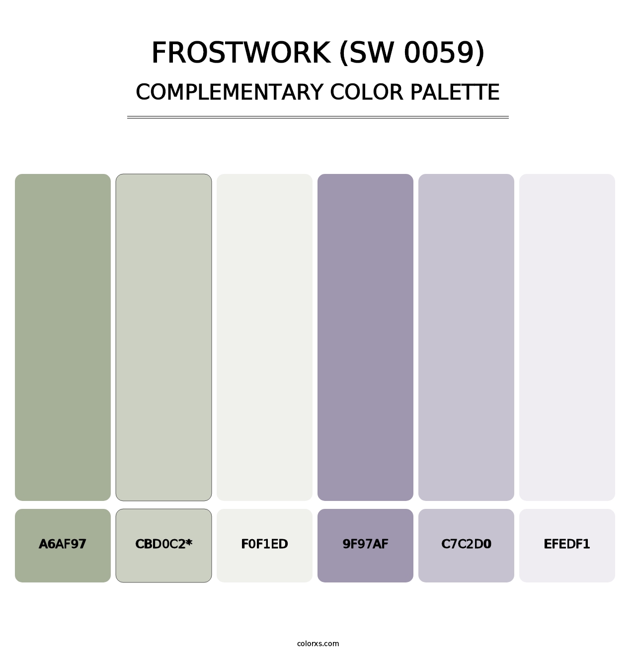 Frostwork (SW 0059) - Complementary Color Palette