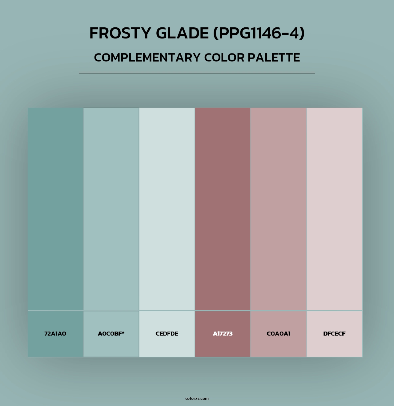 Frosty Glade (PPG1146-4) - Complementary Color Palette