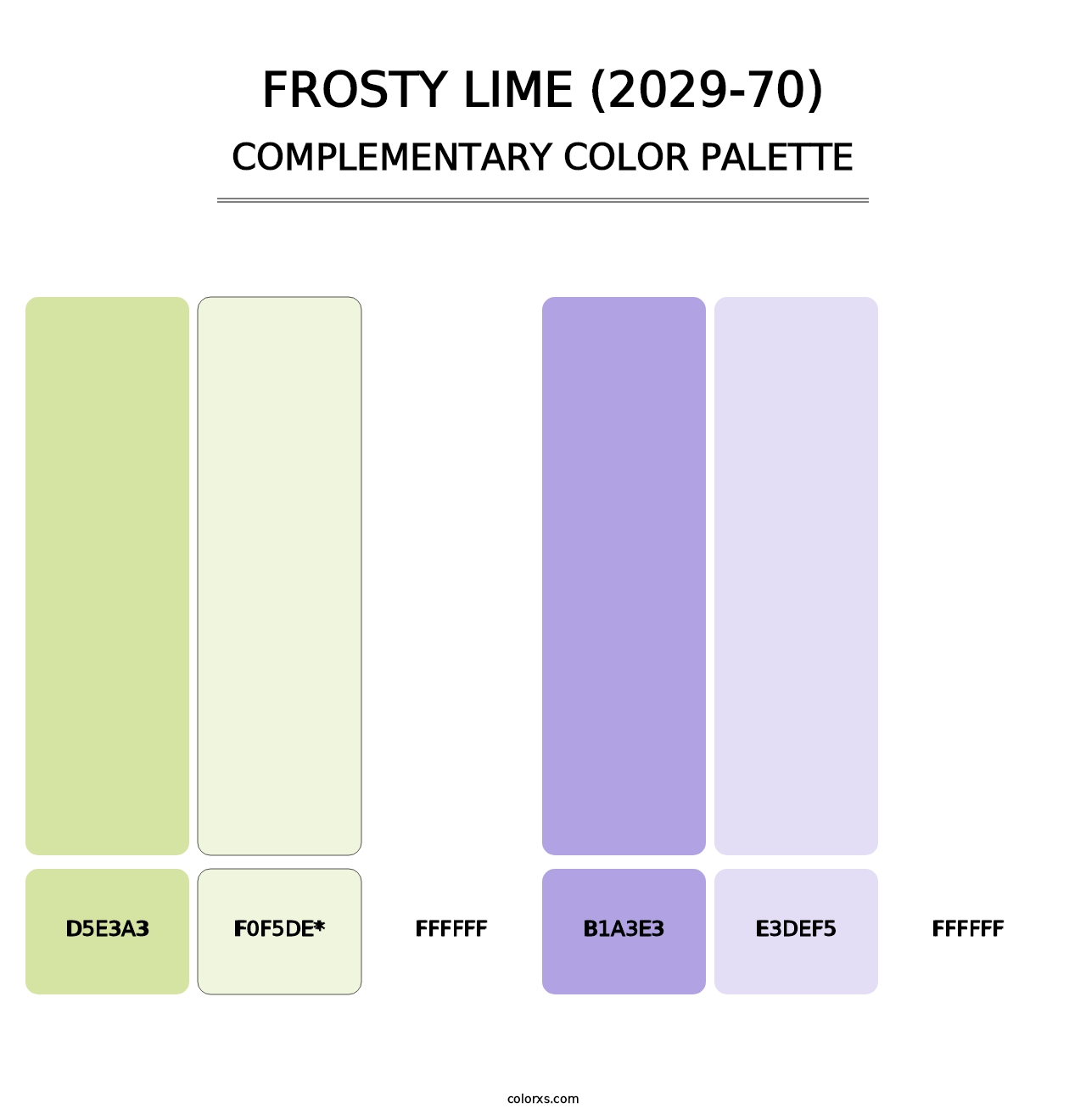 Frosty Lime (2029-70) - Complementary Color Palette