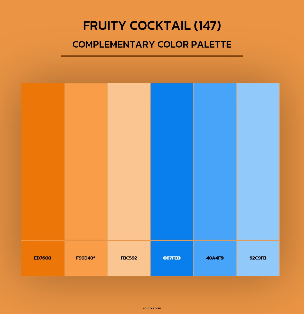 Fruity Cocktail (147) - Complementary Color Palette
