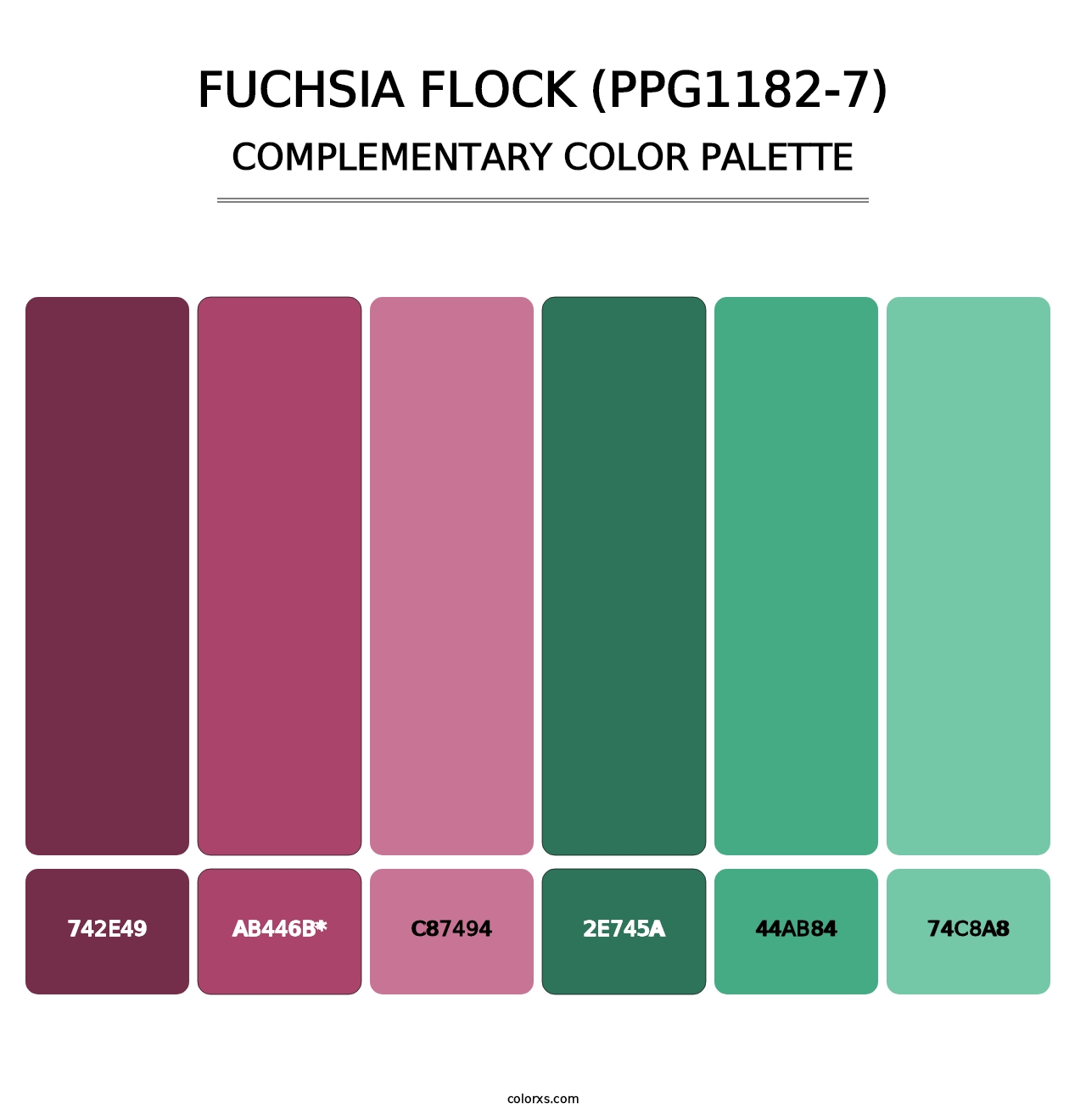 Fuchsia Flock (PPG1182-7) - Complementary Color Palette