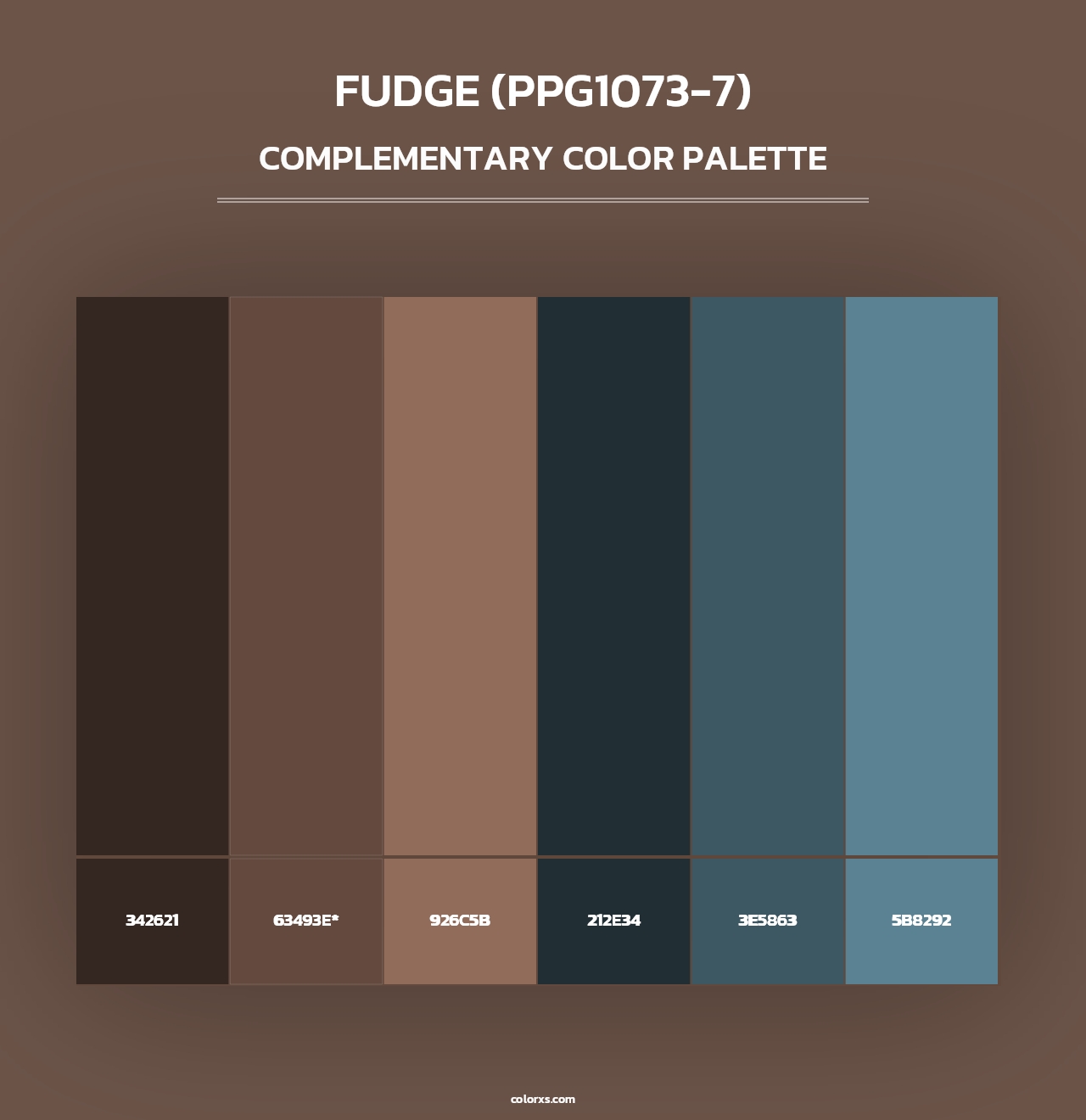 Fudge (PPG1073-7) - Complementary Color Palette