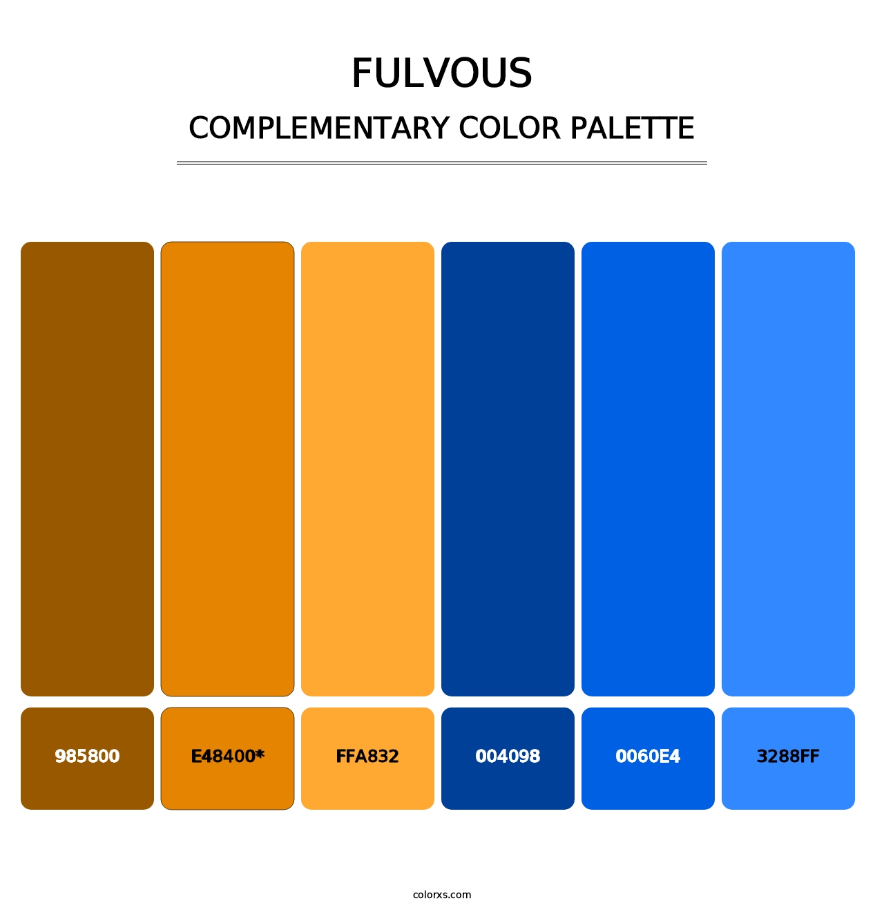 Fulvous - Complementary Color Palette