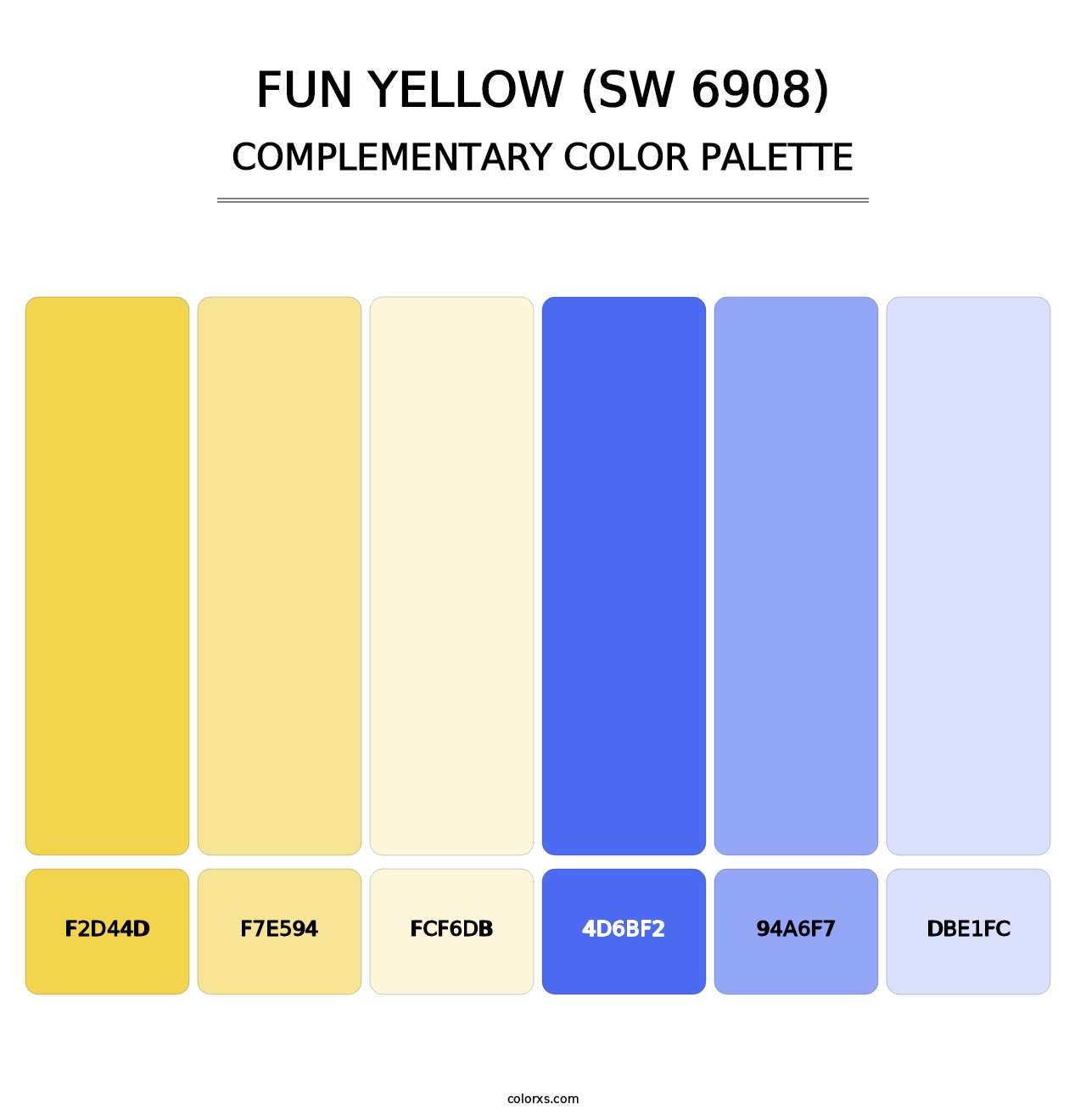 Fun Yellow (SW 6908) - Complementary Color Palette