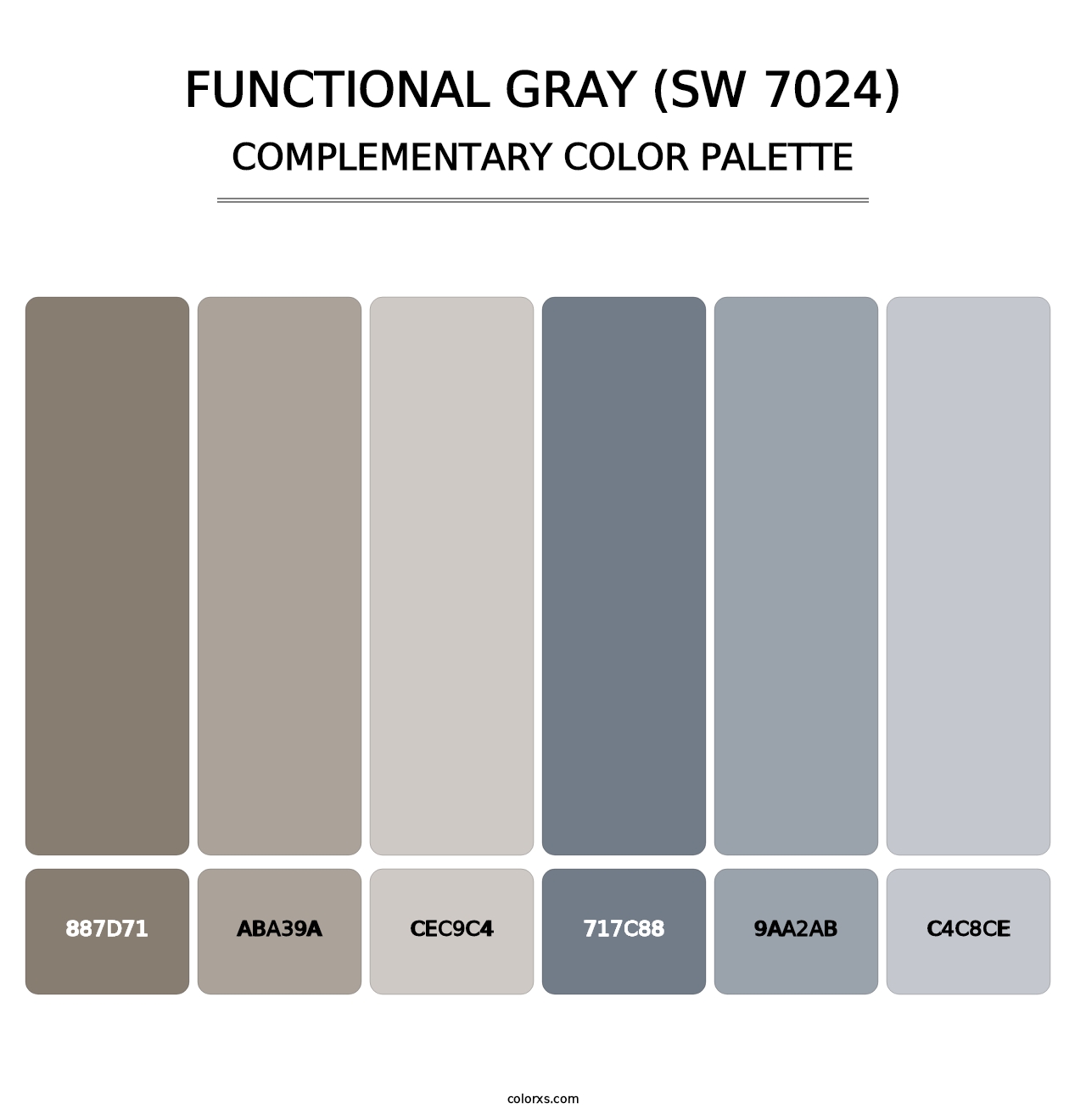 Functional Gray (SW 7024) - Complementary Color Palette