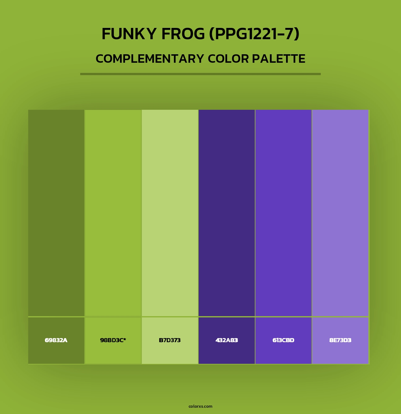 Funky Frog (PPG1221-7) - Complementary Color Palette
