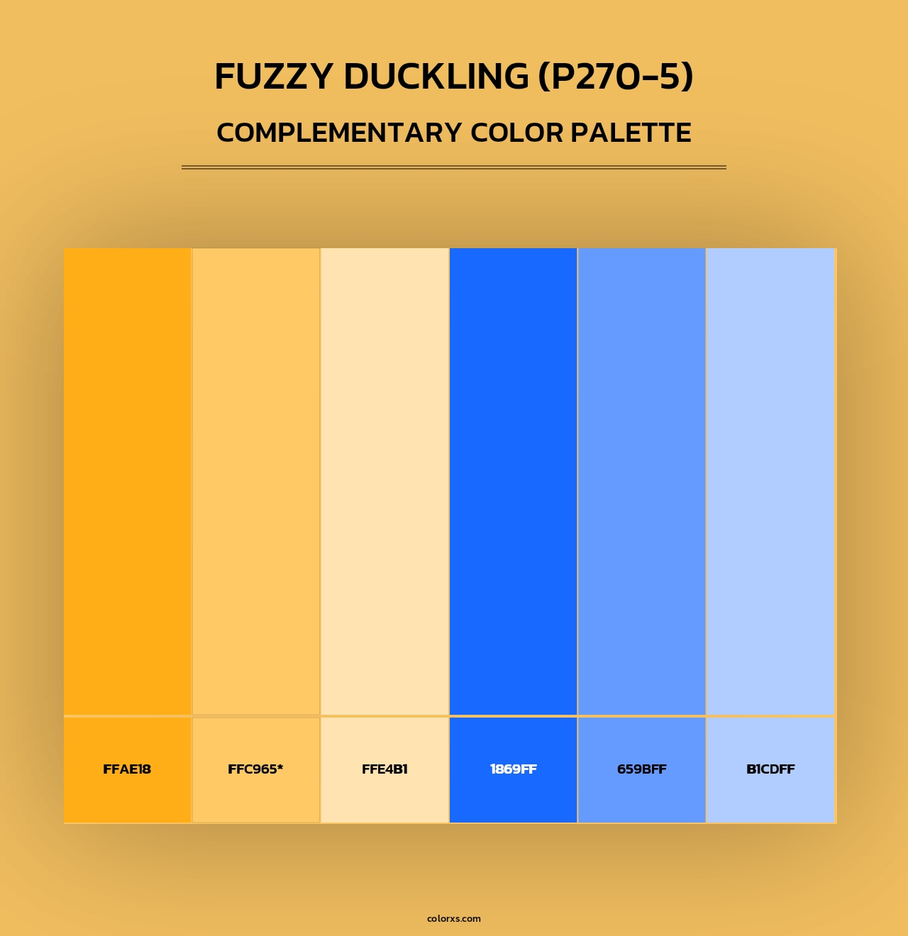 Fuzzy Duckling (P270-5) - Complementary Color Palette