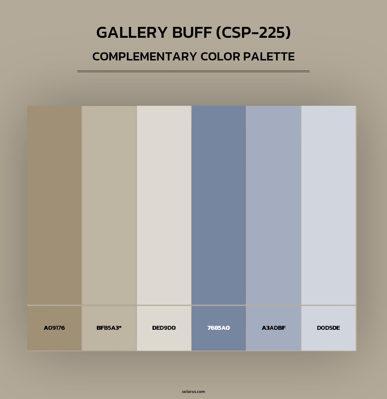 Gallery Buff (CSP-225) - Complementary Color Palette