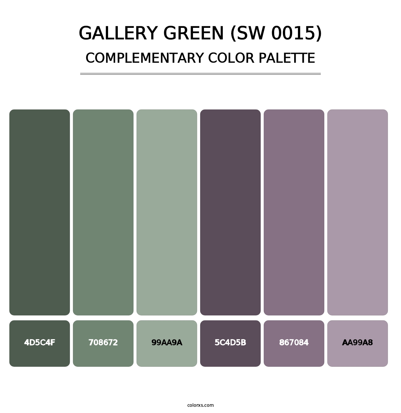 Gallery Green (SW 0015) - Complementary Color Palette