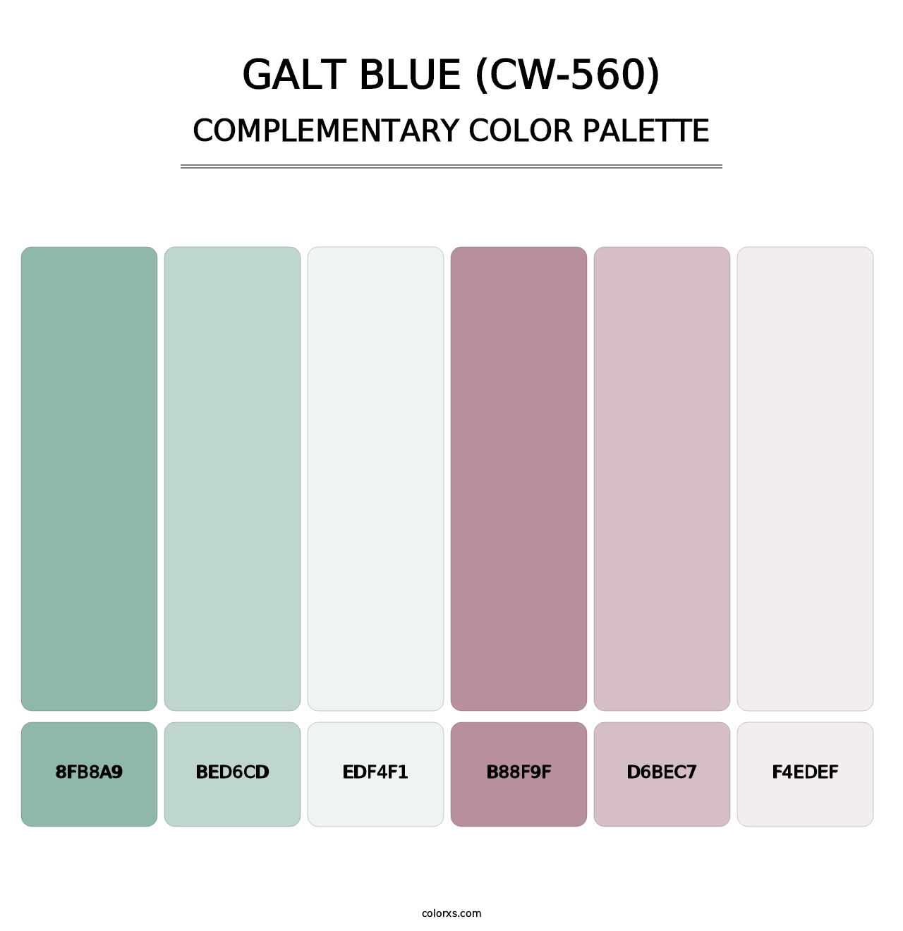 Galt Blue (CW-560) - Complementary Color Palette