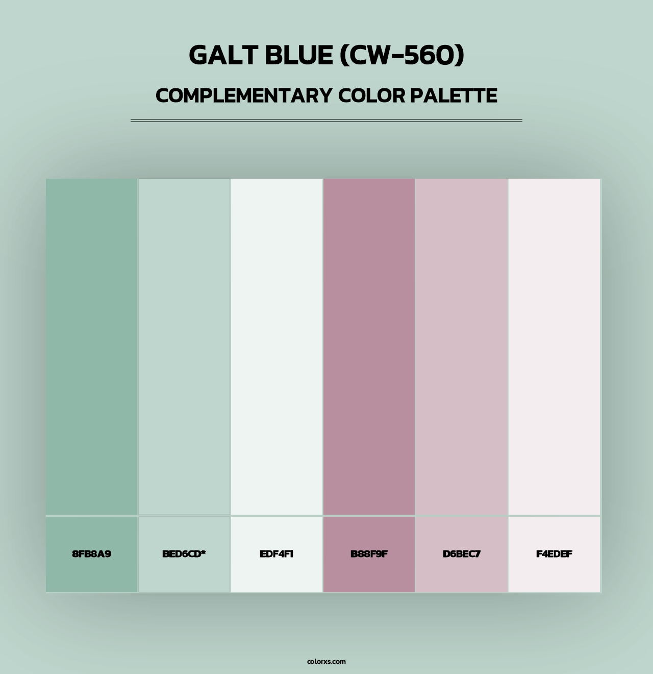 Galt Blue (CW-560) - Complementary Color Palette
