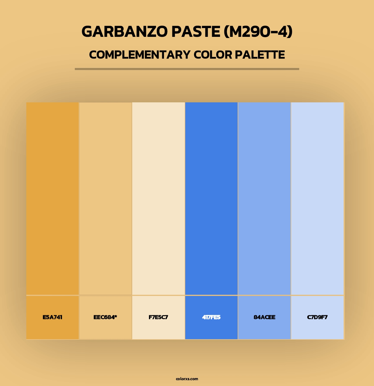 Garbanzo Paste (M290-4) - Complementary Color Palette