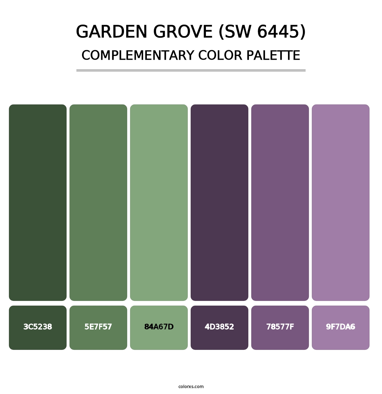Garden Grove (SW 6445) - Complementary Color Palette