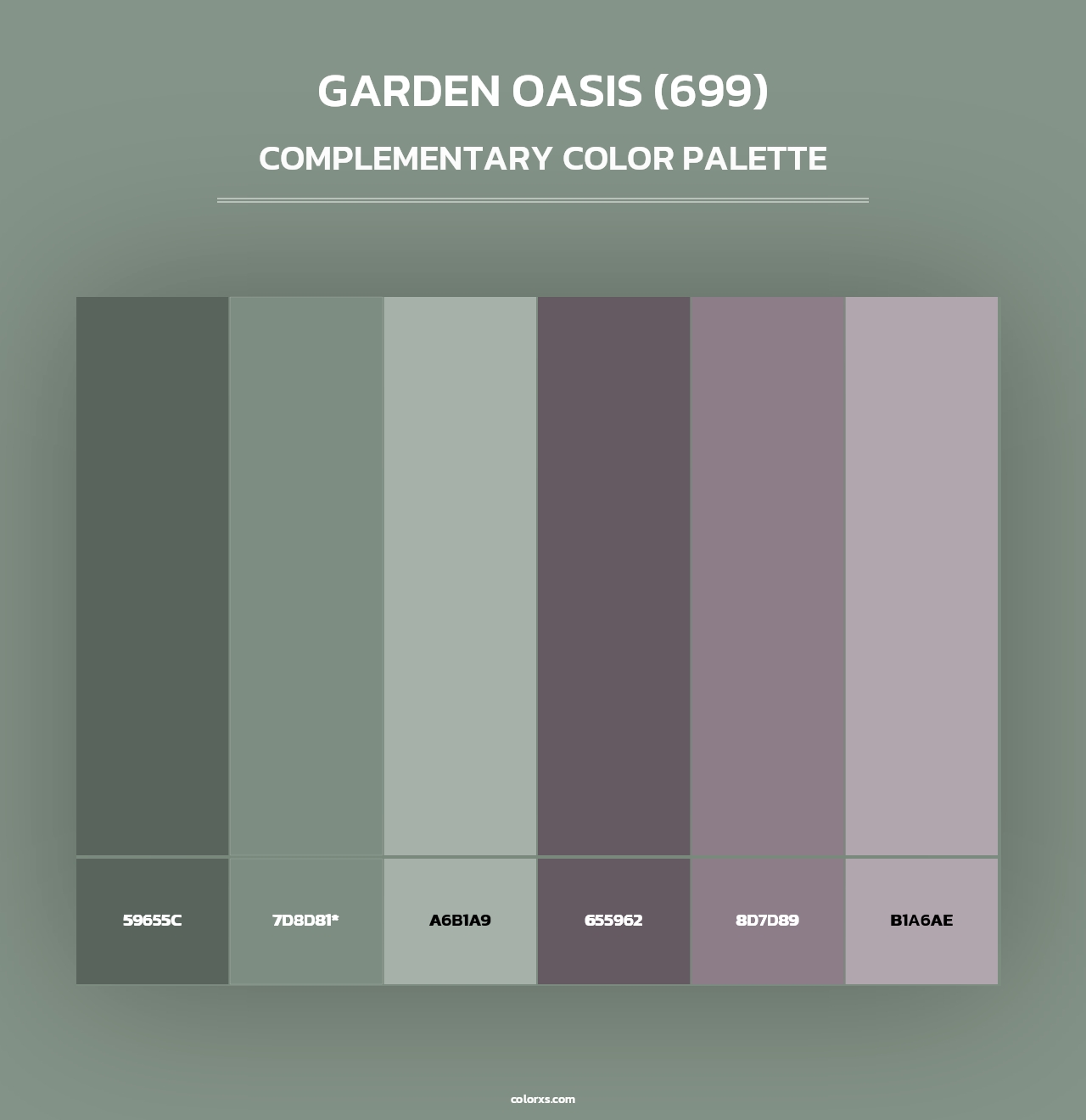 Garden Oasis (699) - Complementary Color Palette