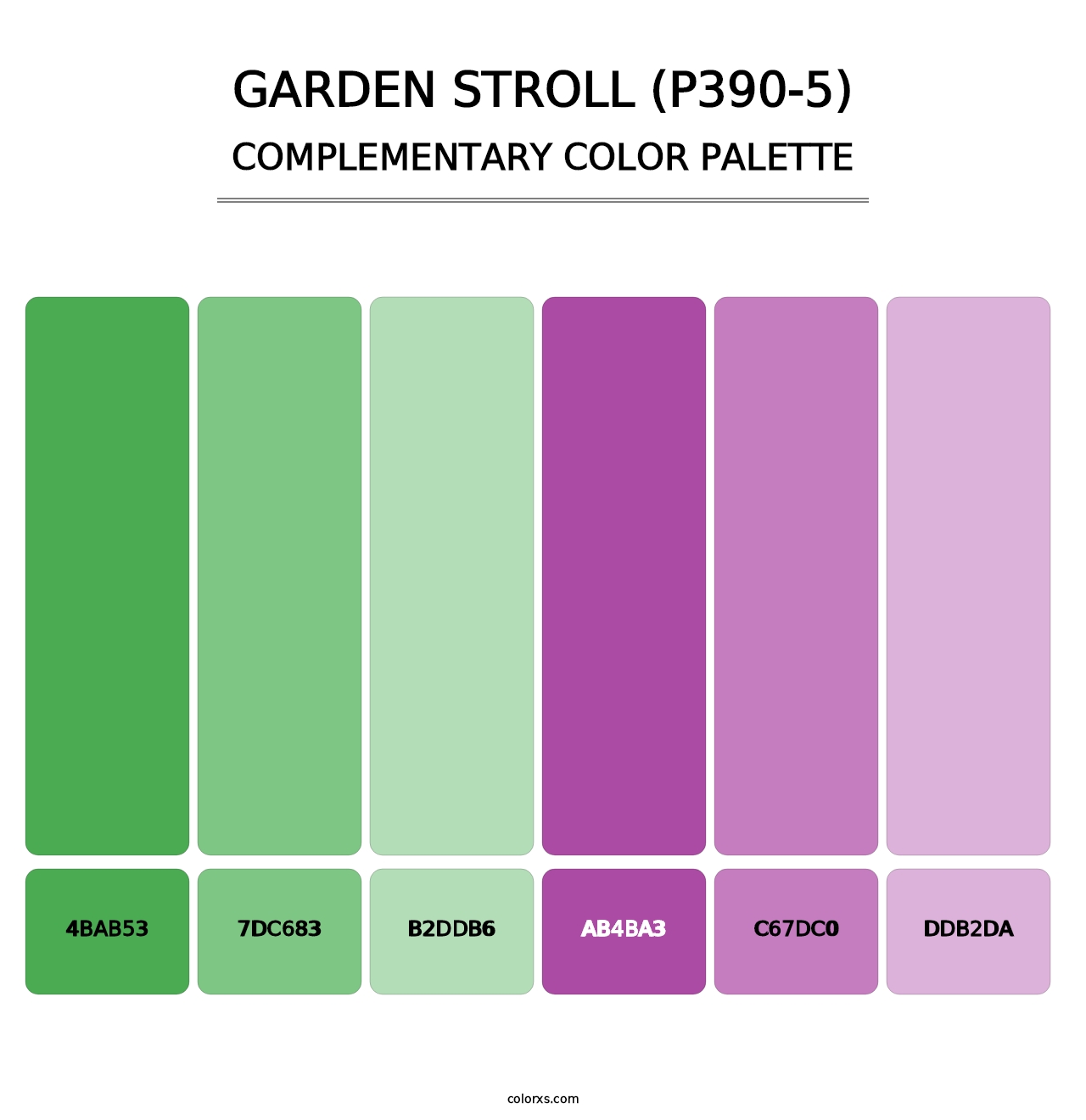 Garden Stroll (P390-5) - Complementary Color Palette