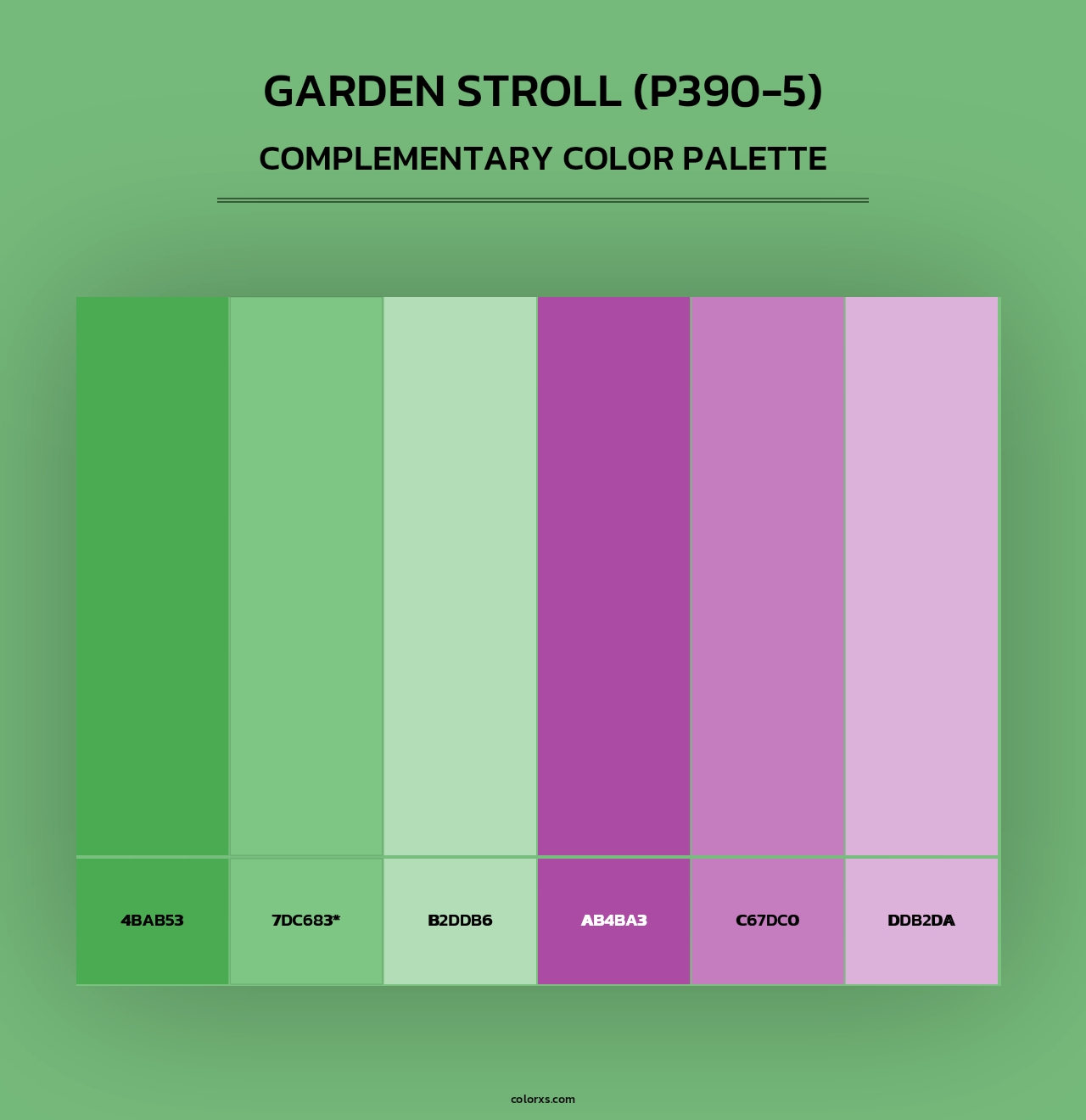 Garden Stroll (P390-5) - Complementary Color Palette
