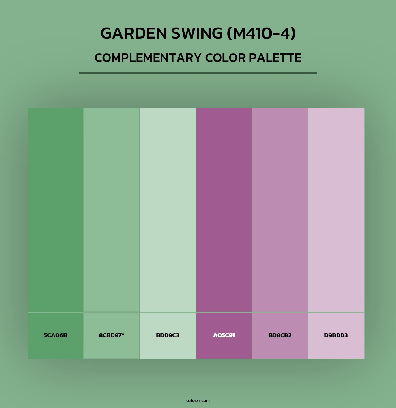 Garden Swing (M410-4) - Complementary Color Palette