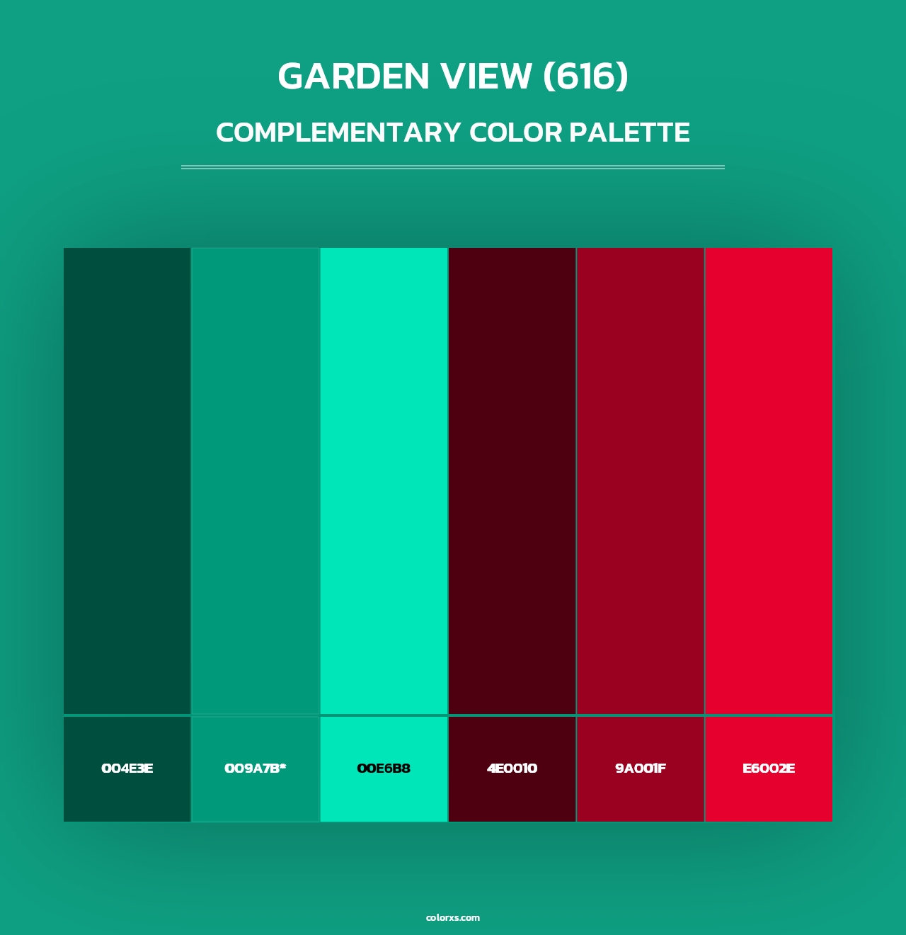 Garden View (616) - Complementary Color Palette