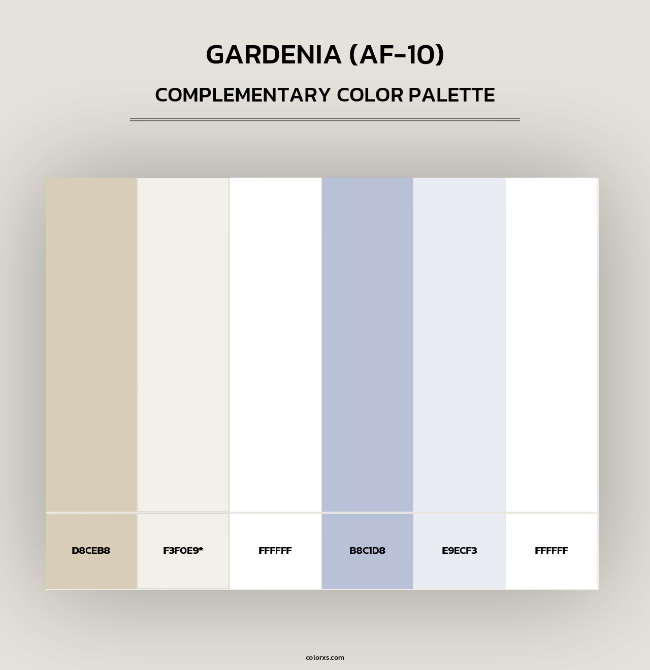 Gardenia (AF-10) - Complementary Color Palette