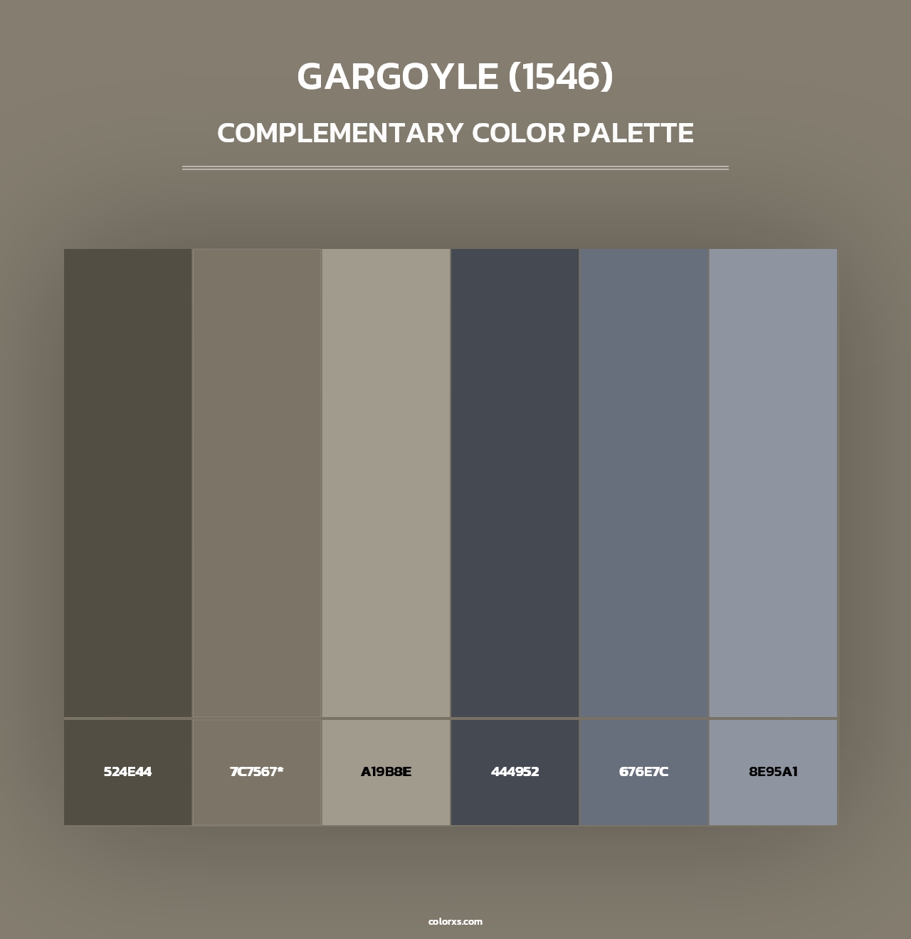 Gargoyle (1546) - Complementary Color Palette
