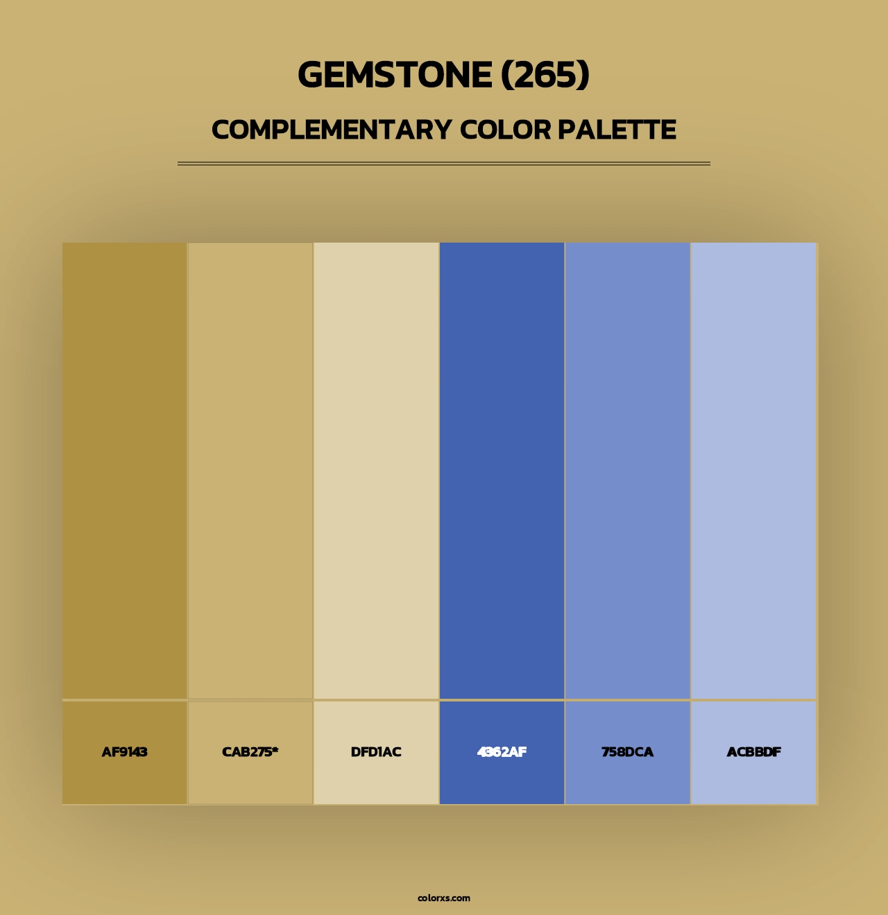 Gemstone (265) - Complementary Color Palette