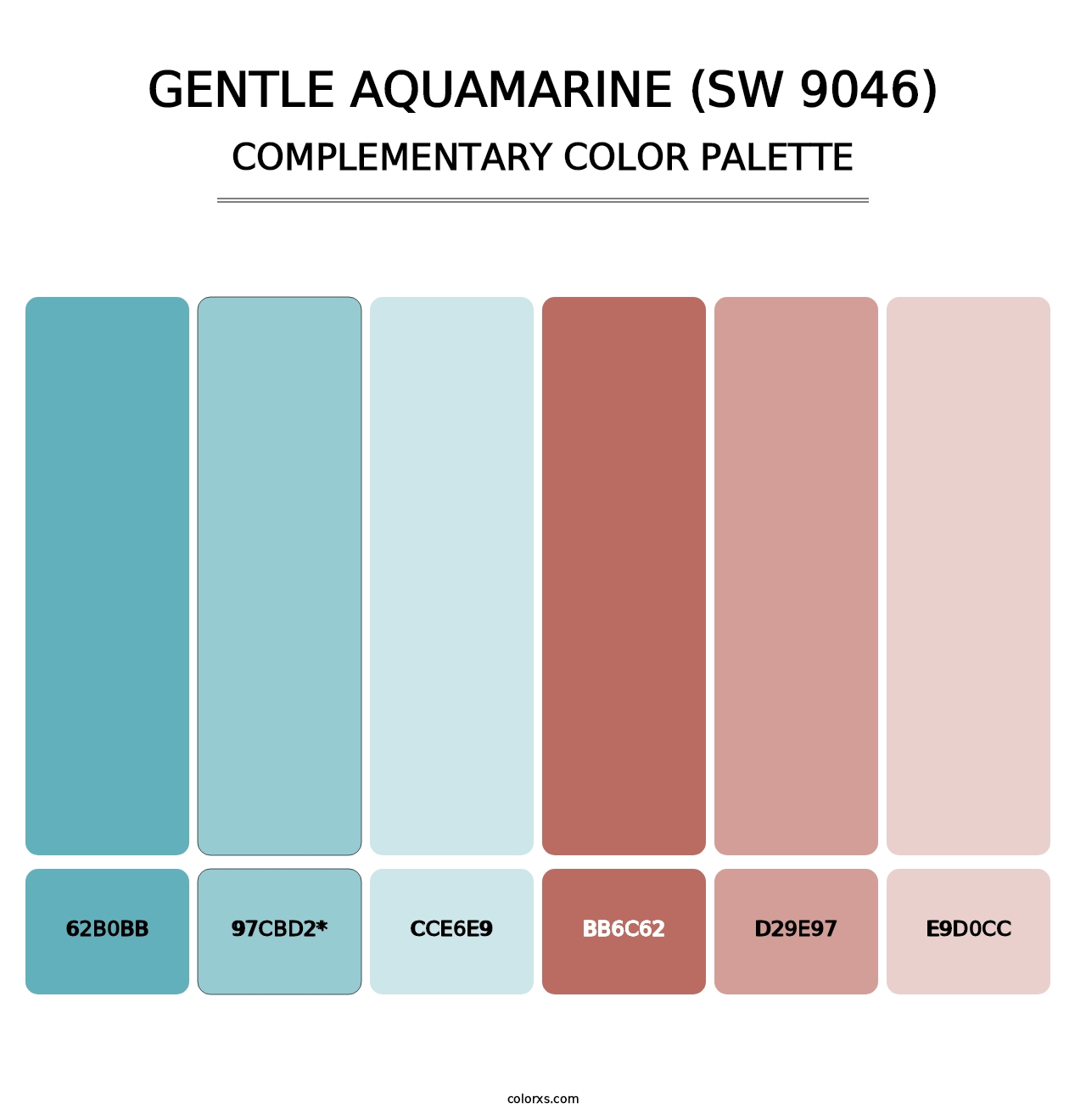 Gentle Aquamarine (SW 9046) - Complementary Color Palette