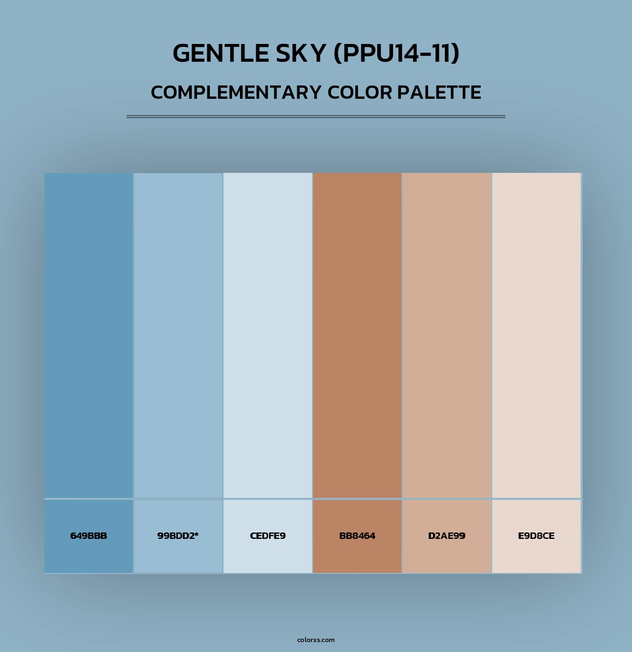 Gentle Sky (PPU14-11) - Complementary Color Palette