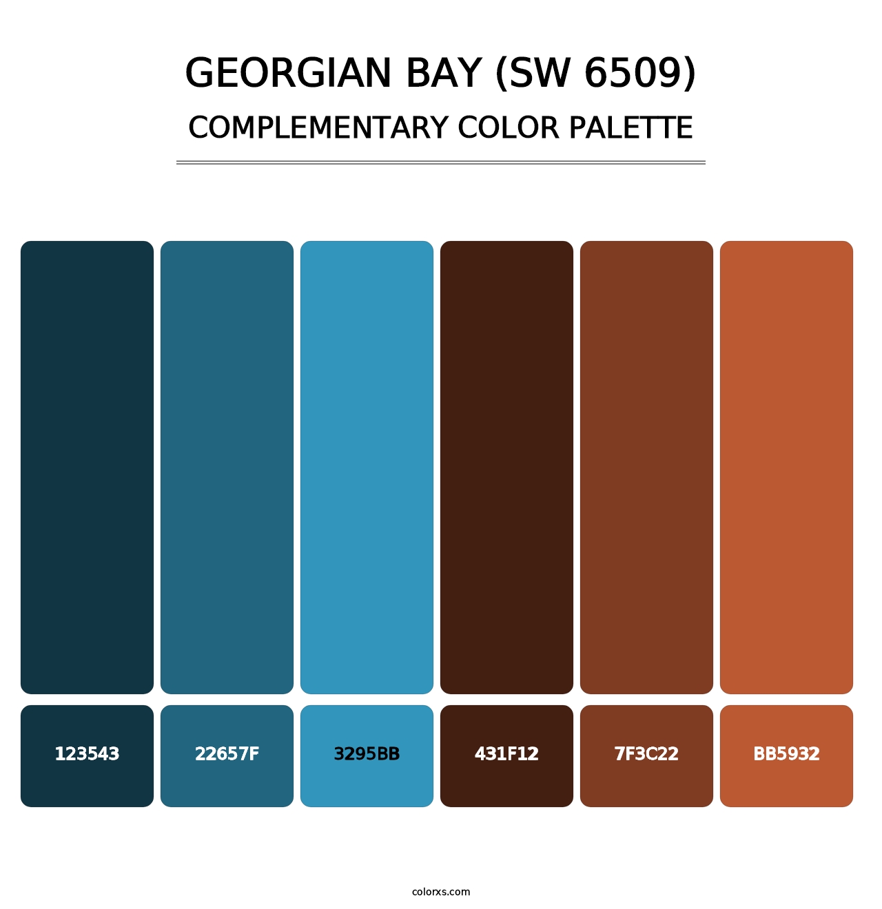 Georgian Bay (SW 6509) - Complementary Color Palette