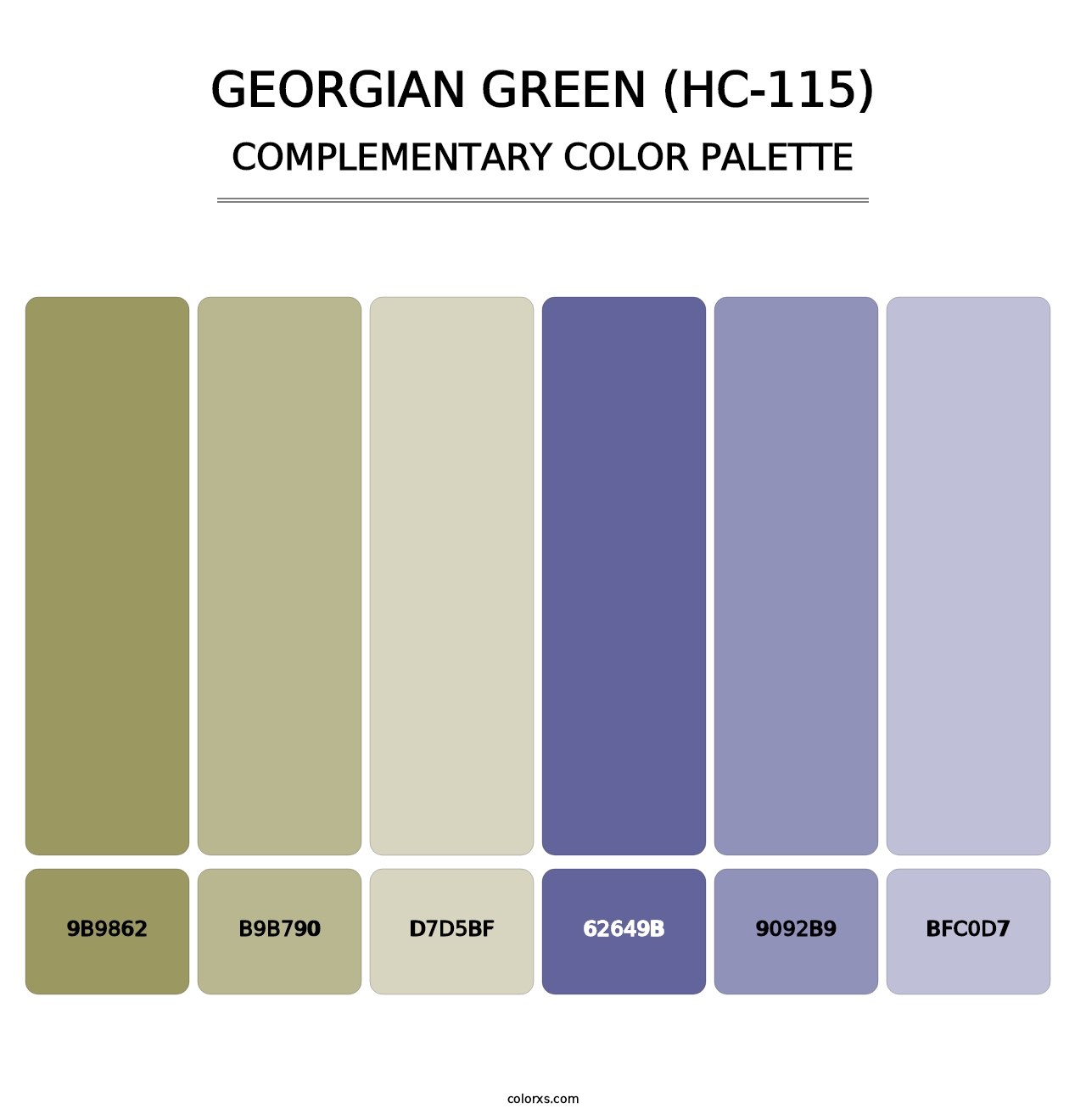 Georgian Green (HC-115) - Complementary Color Palette