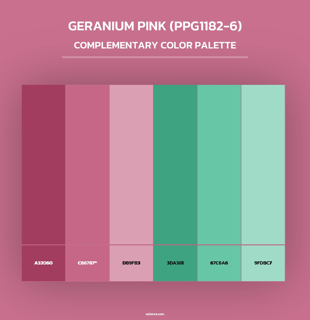 Geranium Pink (PPG1182-6) - Complementary Color Palette