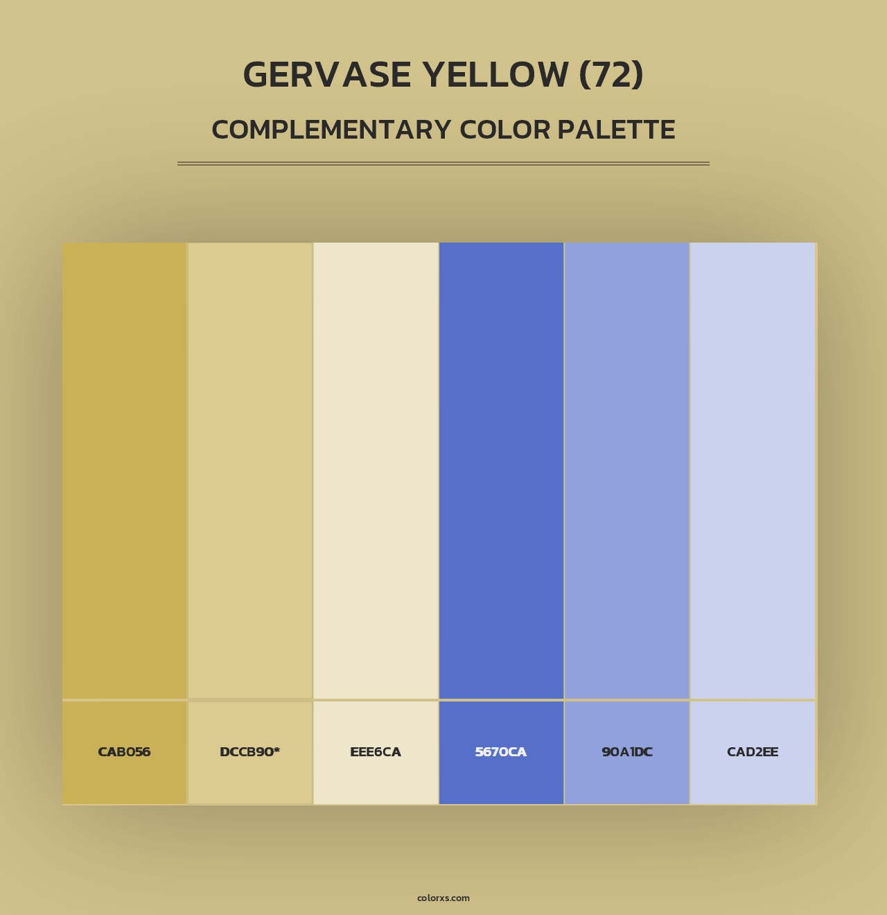 Gervase Yellow (72) - Complementary Color Palette