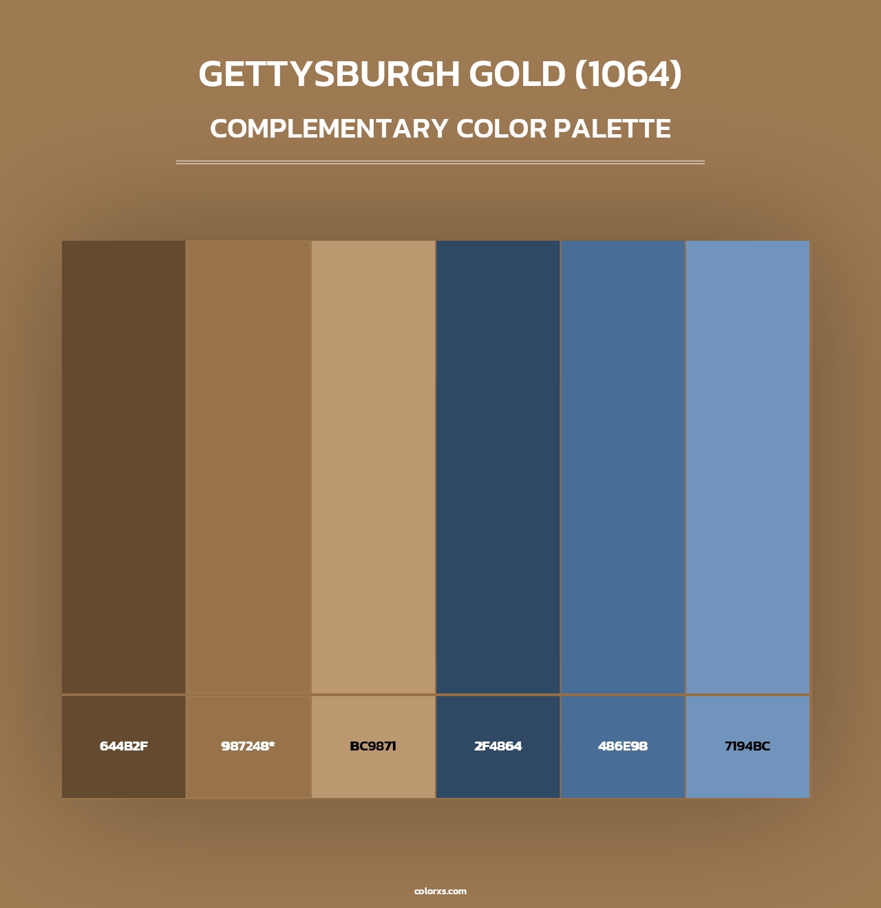 Gettysburgh Gold (1064) - Complementary Color Palette