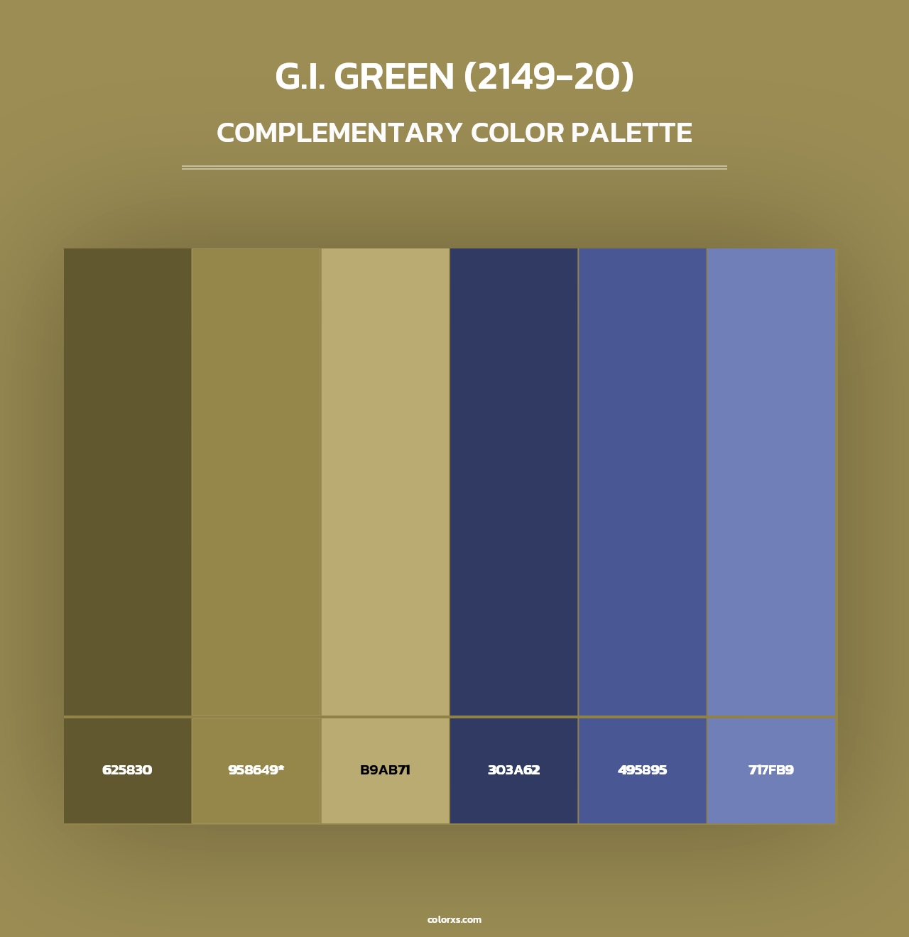 G.I. Green (2149-20) - Complementary Color Palette