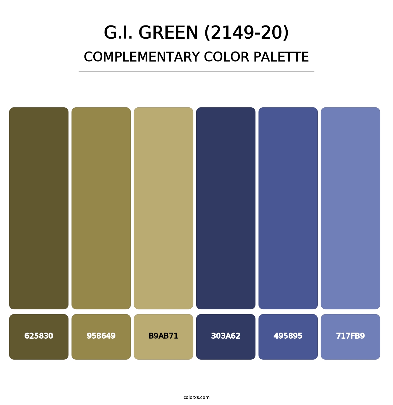 G.I. Green (2149-20) - Complementary Color Palette