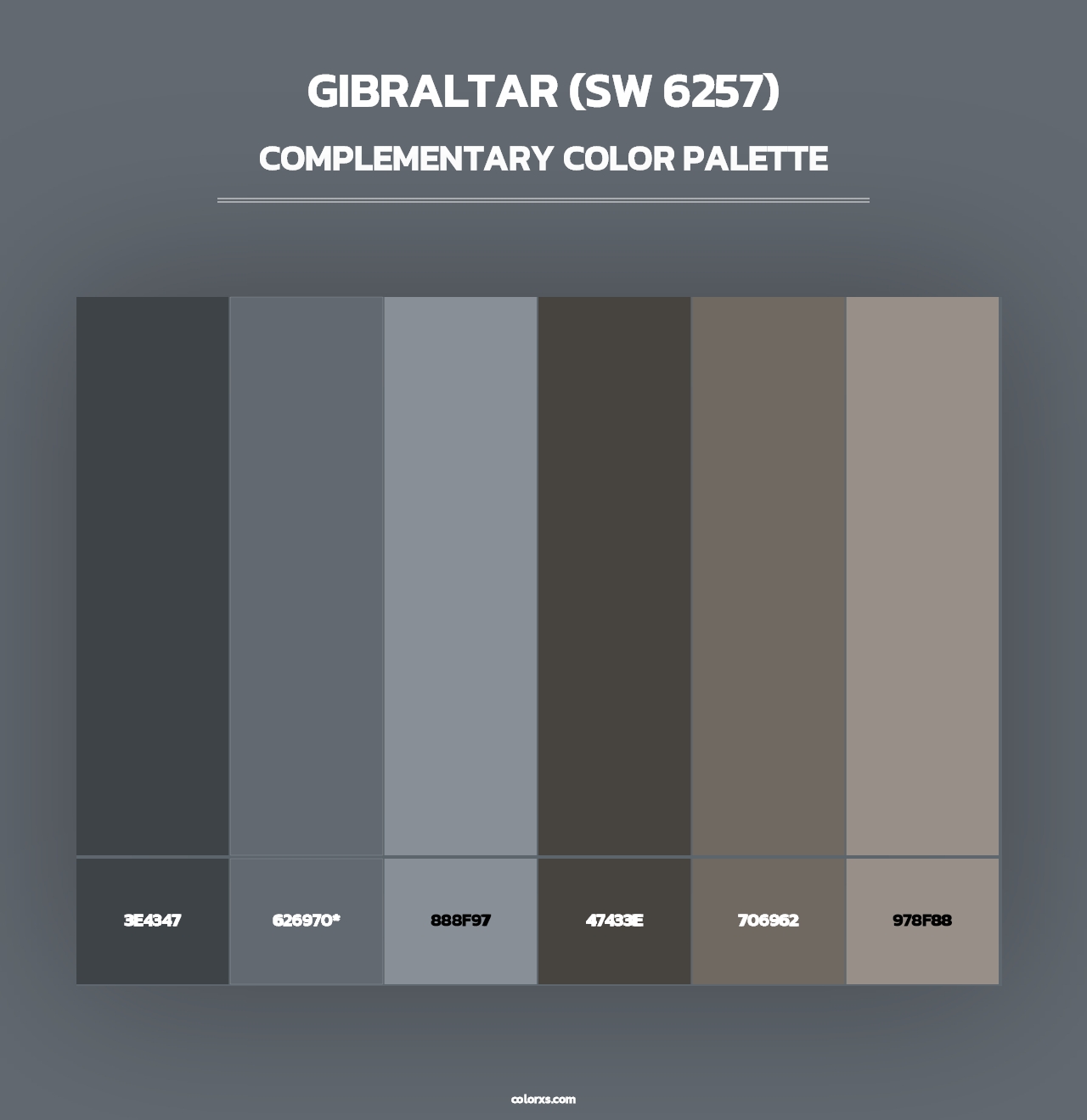 Gibraltar (SW 6257) - Complementary Color Palette