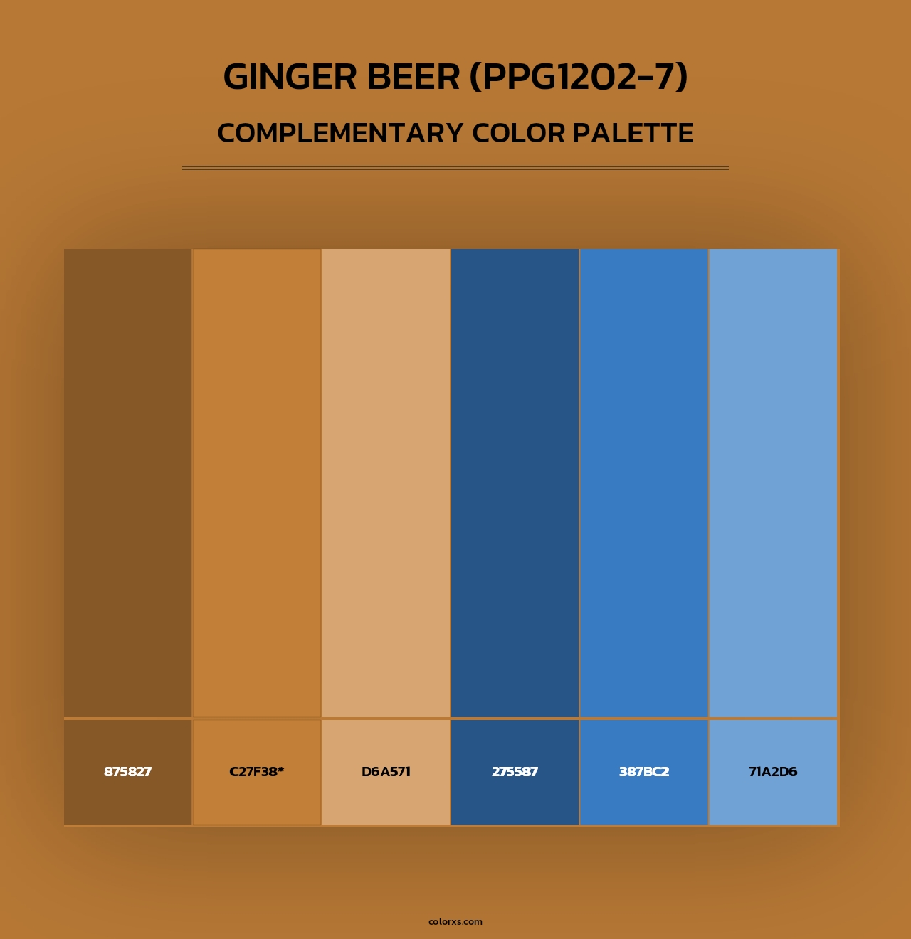 Ginger Beer (PPG1202-7) - Complementary Color Palette