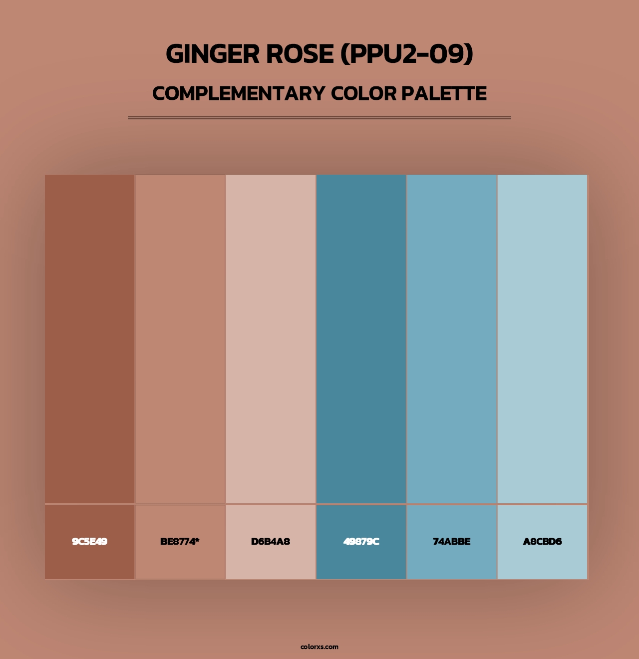 Ginger Rose (PPU2-09) - Complementary Color Palette