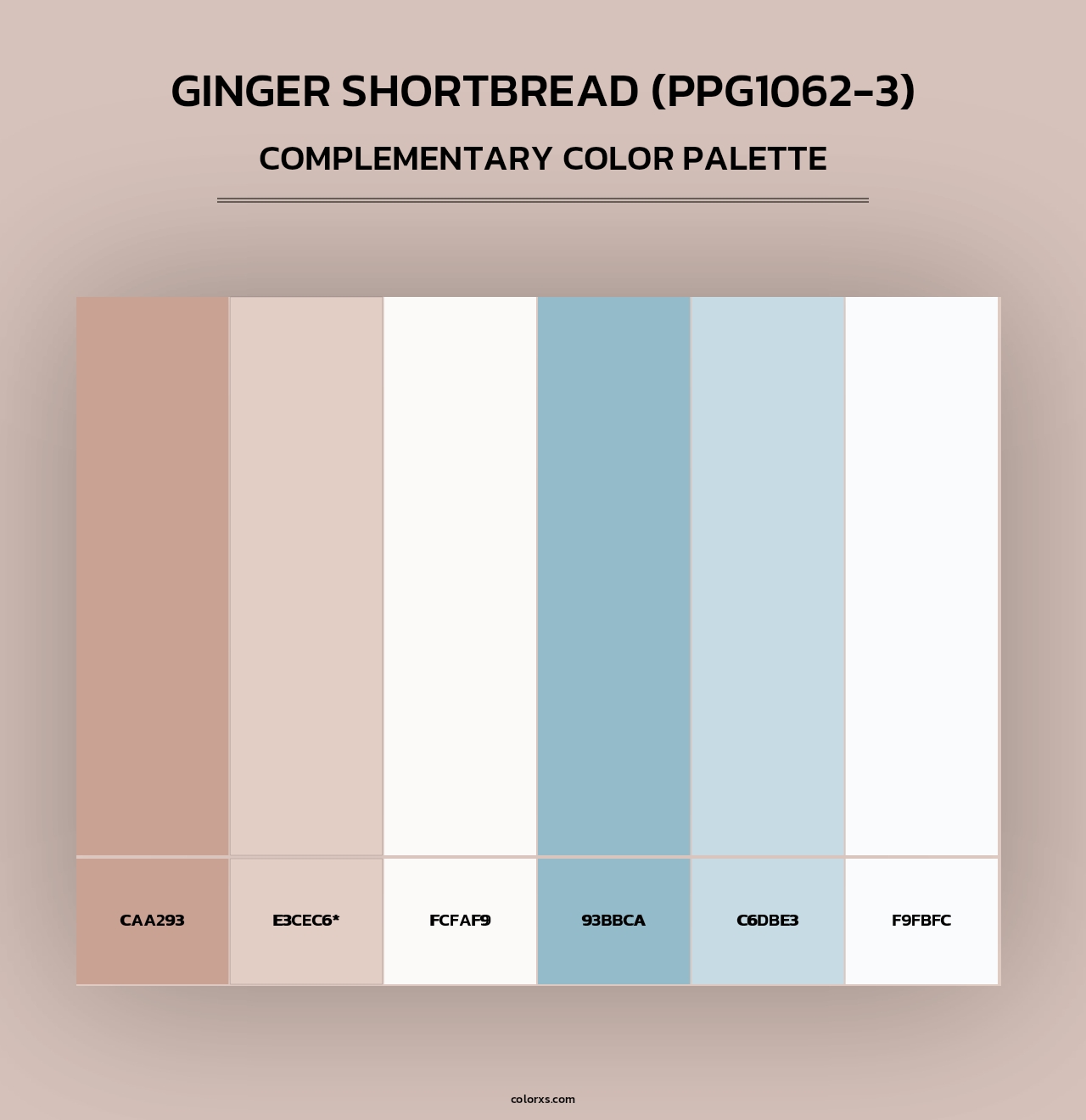 Ginger Shortbread (PPG1062-3) - Complementary Color Palette