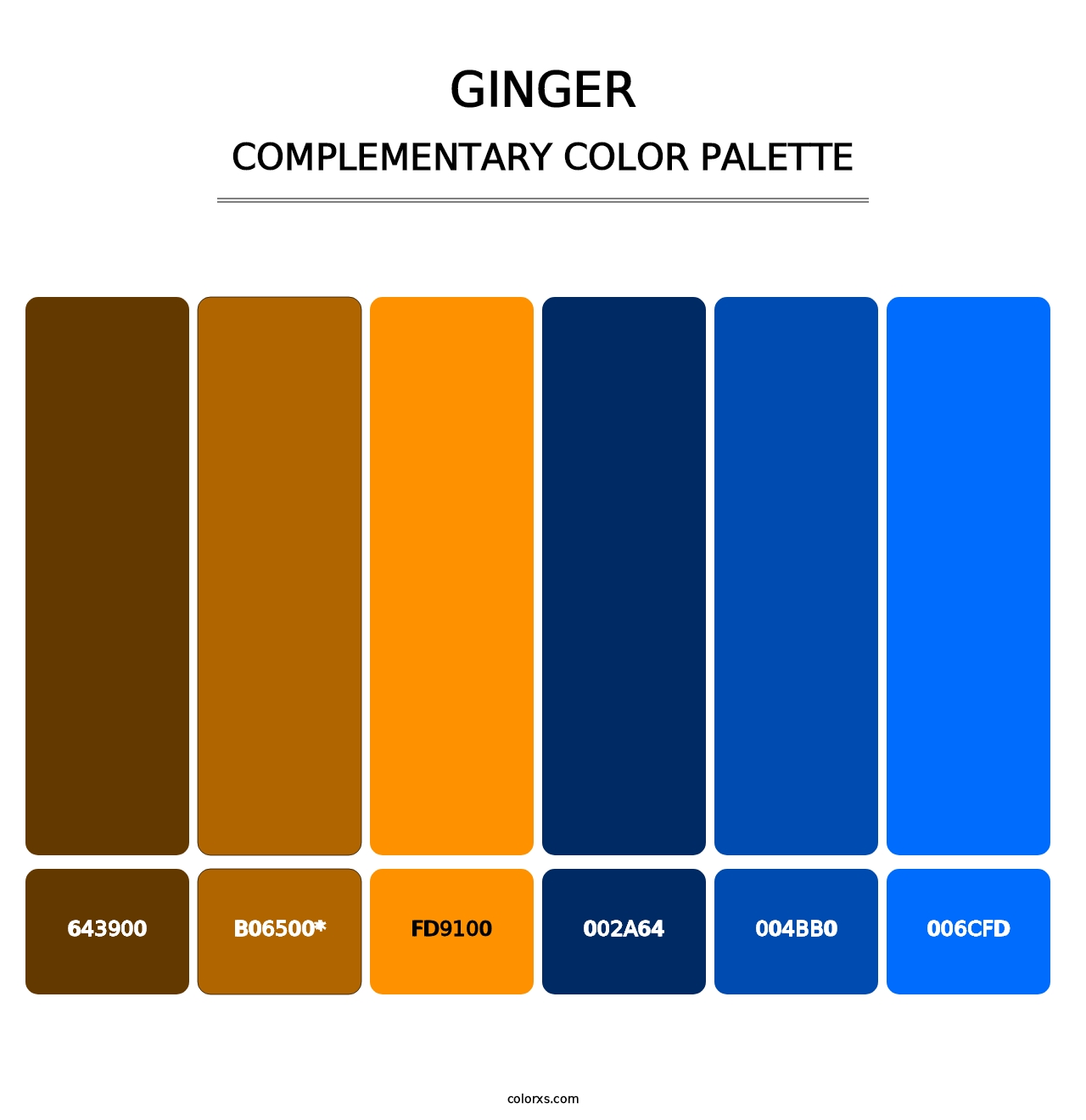 Ginger - Complementary Color Palette