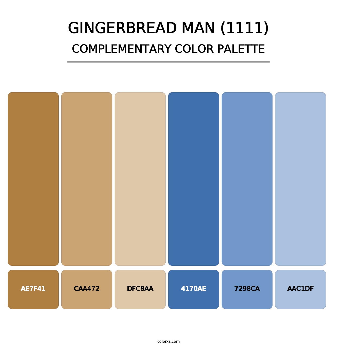 Gingerbread Man (1111) - Complementary Color Palette
