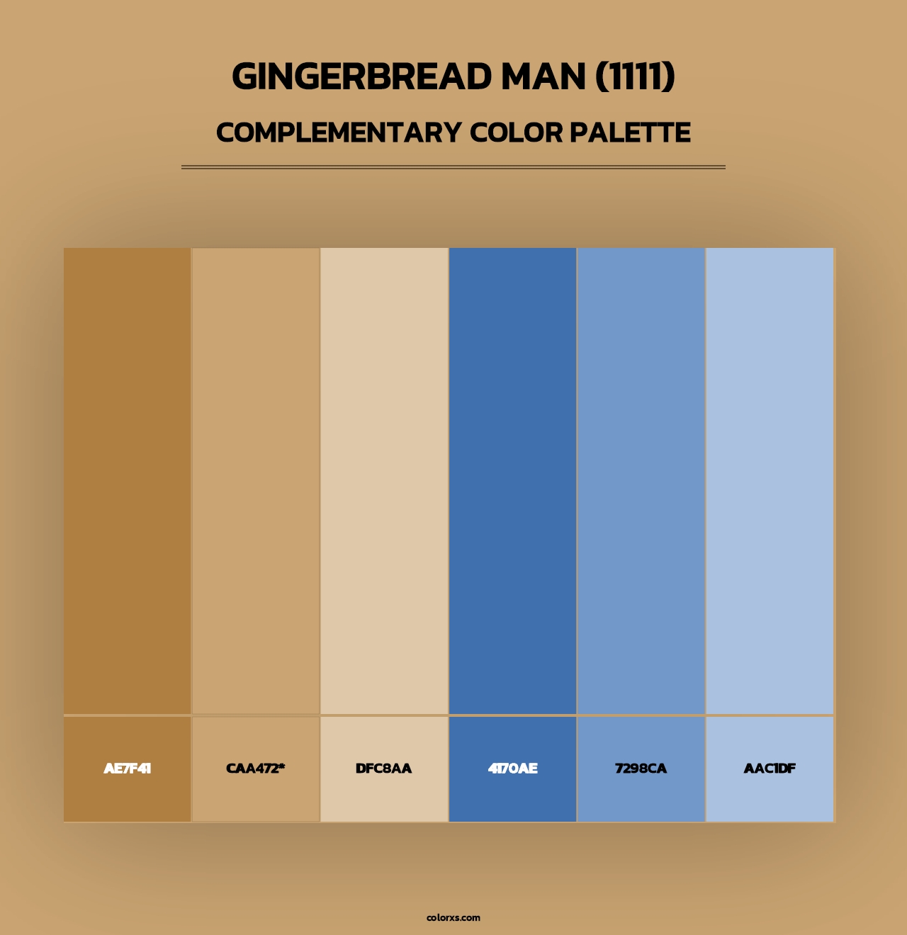 Gingerbread Man (1111) - Complementary Color Palette