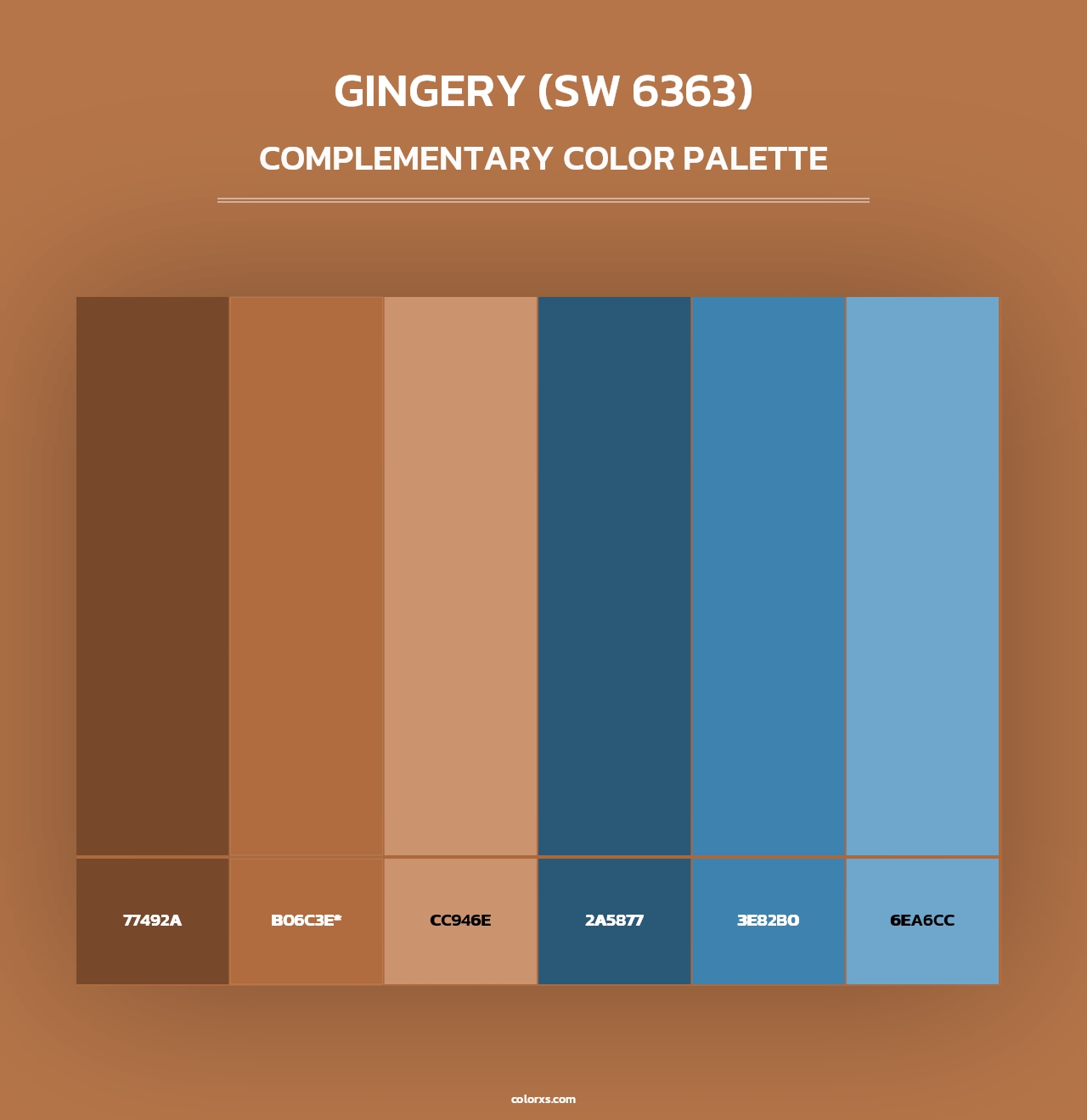 Gingery (SW 6363) - Complementary Color Palette