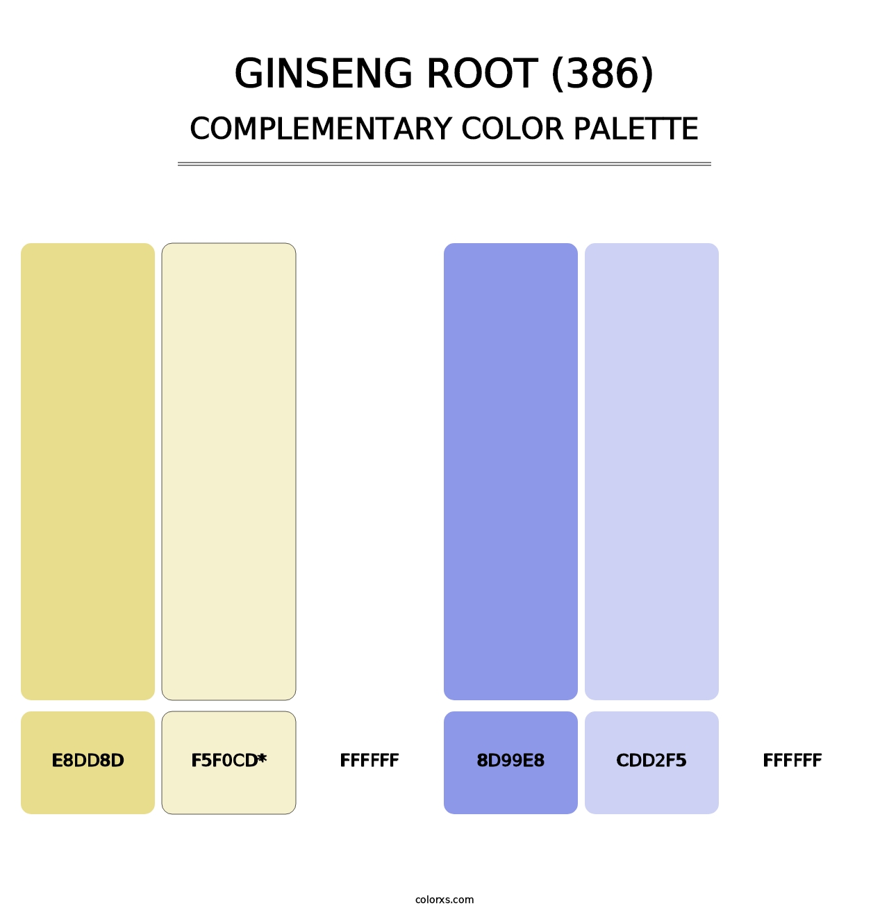 Ginseng Root (386) - Complementary Color Palette