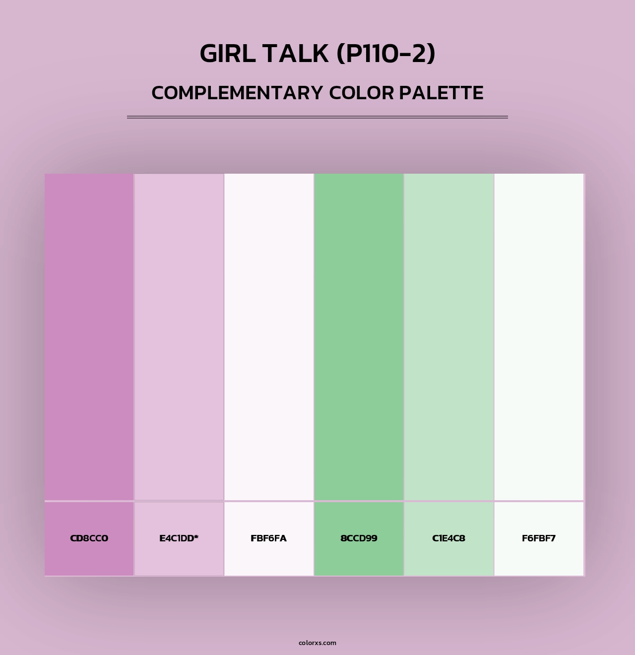 Girl Talk (P110-2) - Complementary Color Palette
